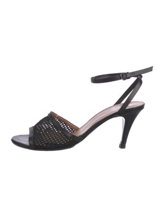 Viktor & Rolf Leather Mesh Accents Sandals