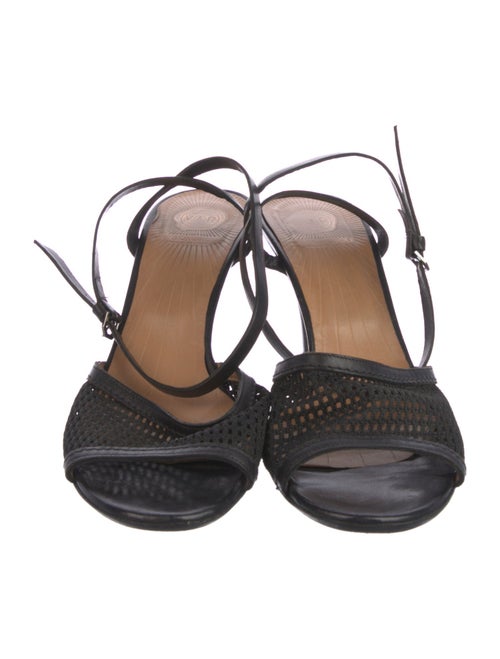 Viktor & Rolf Leather Mesh Accents Sandals