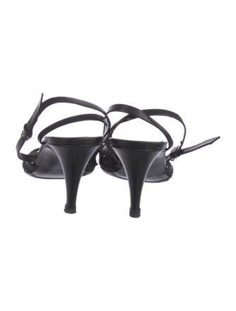 Viktor & Rolf Leather Mesh Accents Sandals