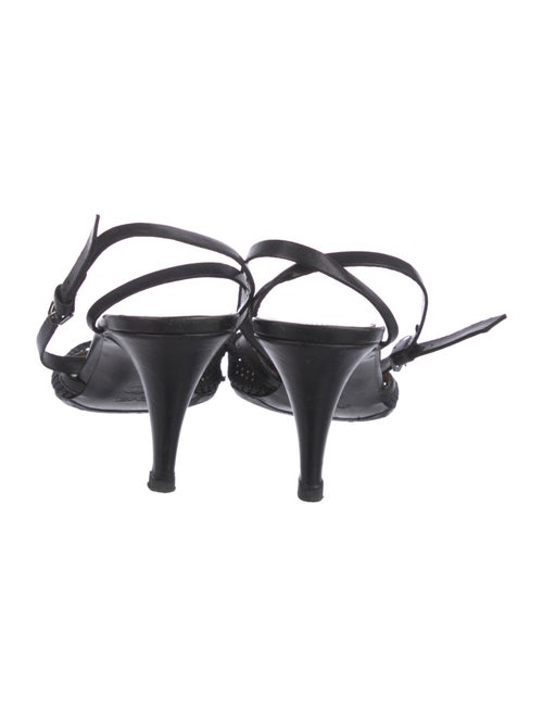 Viktor & Rolf Leather Mesh Accents Sandals