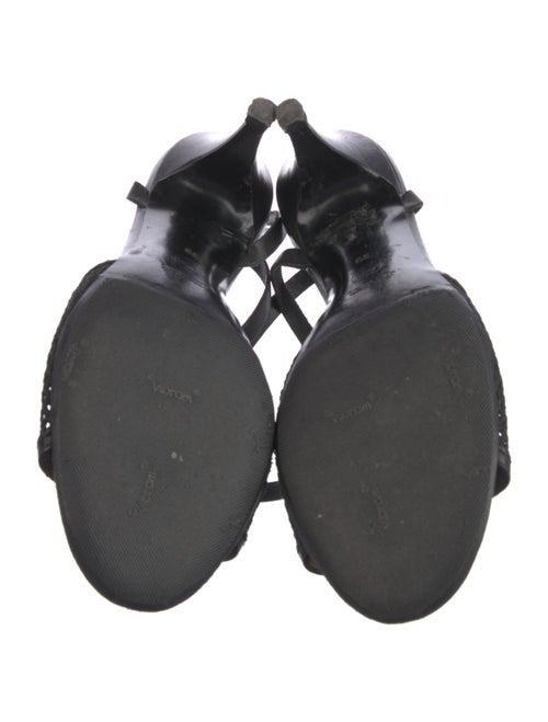 Viktor & Rolf Leather Mesh Accents Sandals