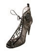 Viktor & Rolf Lace Lace Pattern Lace-Up Boots