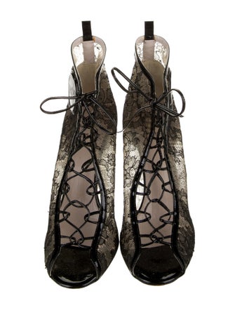 Viktor & Rolf Lace Lace Pattern Lace-Up Boots