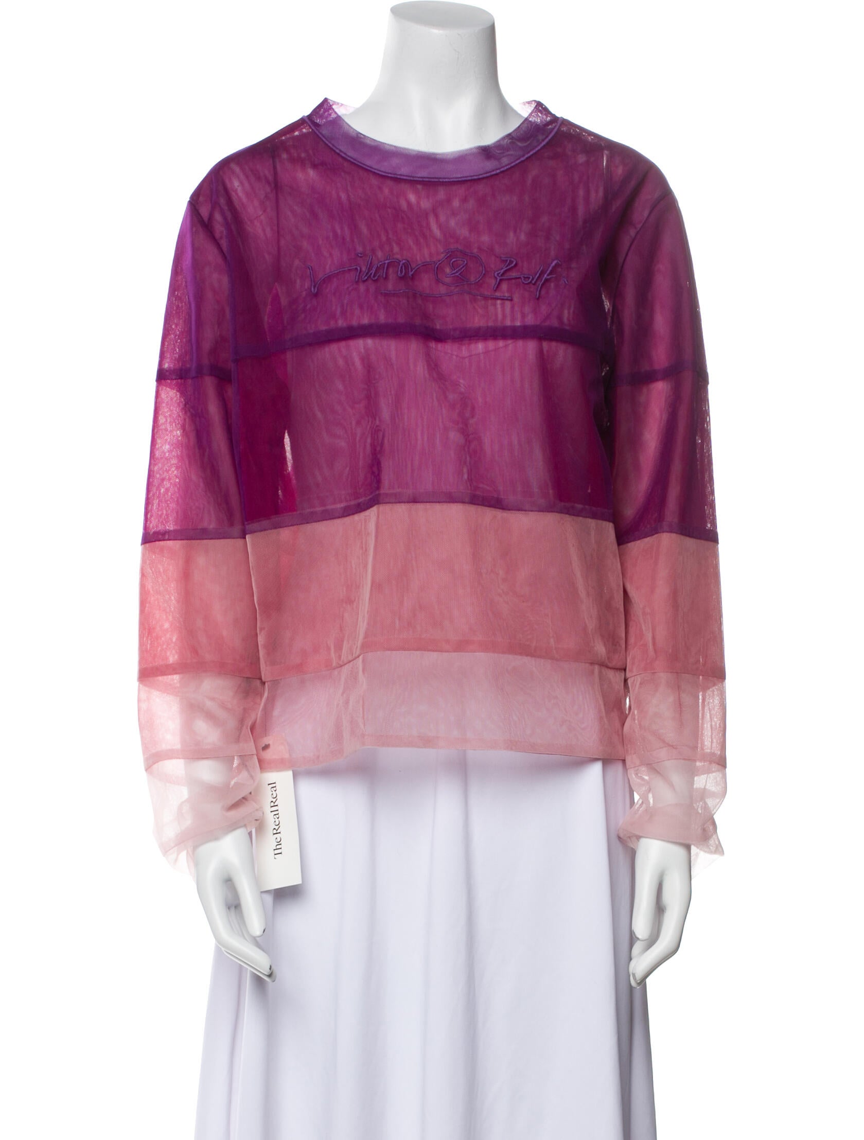 Viktor & Rolf Nylon Crew Neck Blouse