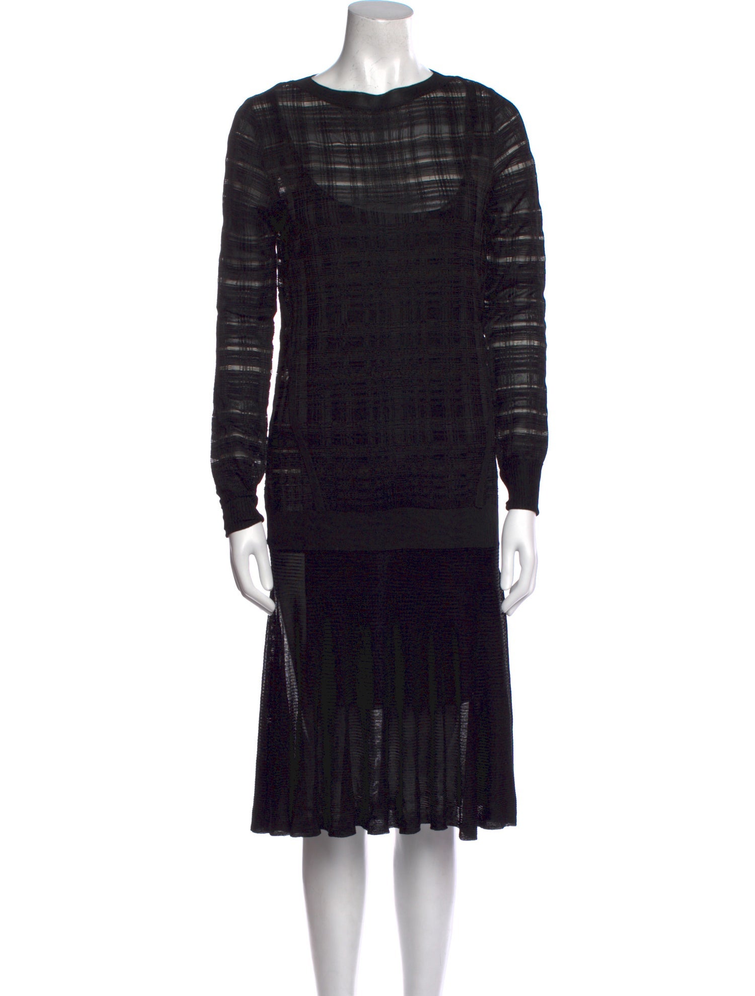 Viktor & Rolf Bateau Neckline Knee-Length Dress