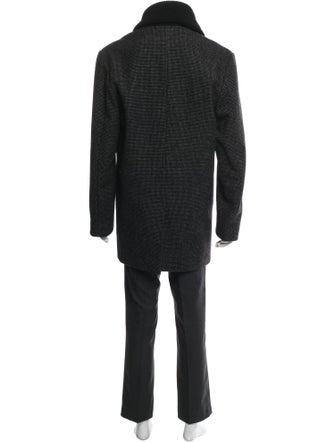 Viktor & Rolf Virgin Wool Houndstooth Print Overcoat