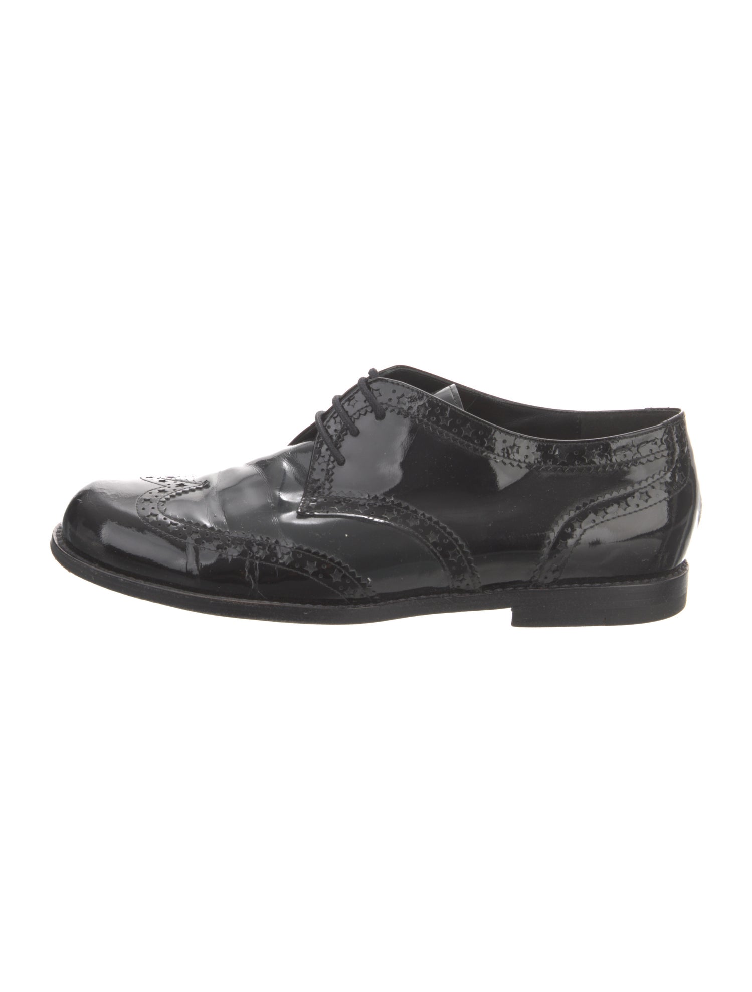 Viktor & Rolf Patent Leather Cutout Accent Oxfords