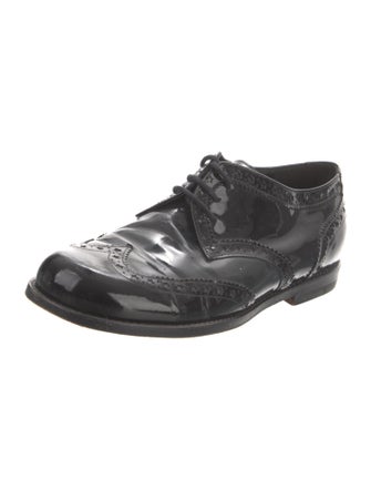 Viktor & Rolf Patent Leather Cutout Accent Oxfords