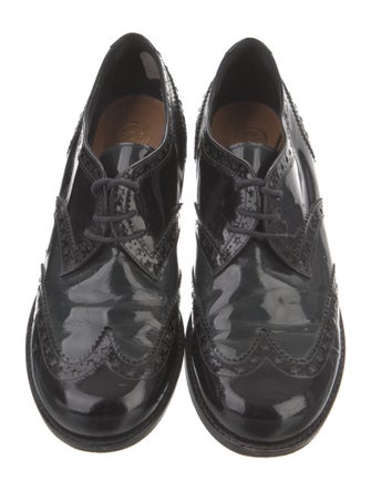 Viktor & Rolf Patent Leather Cutout Accent Oxfords