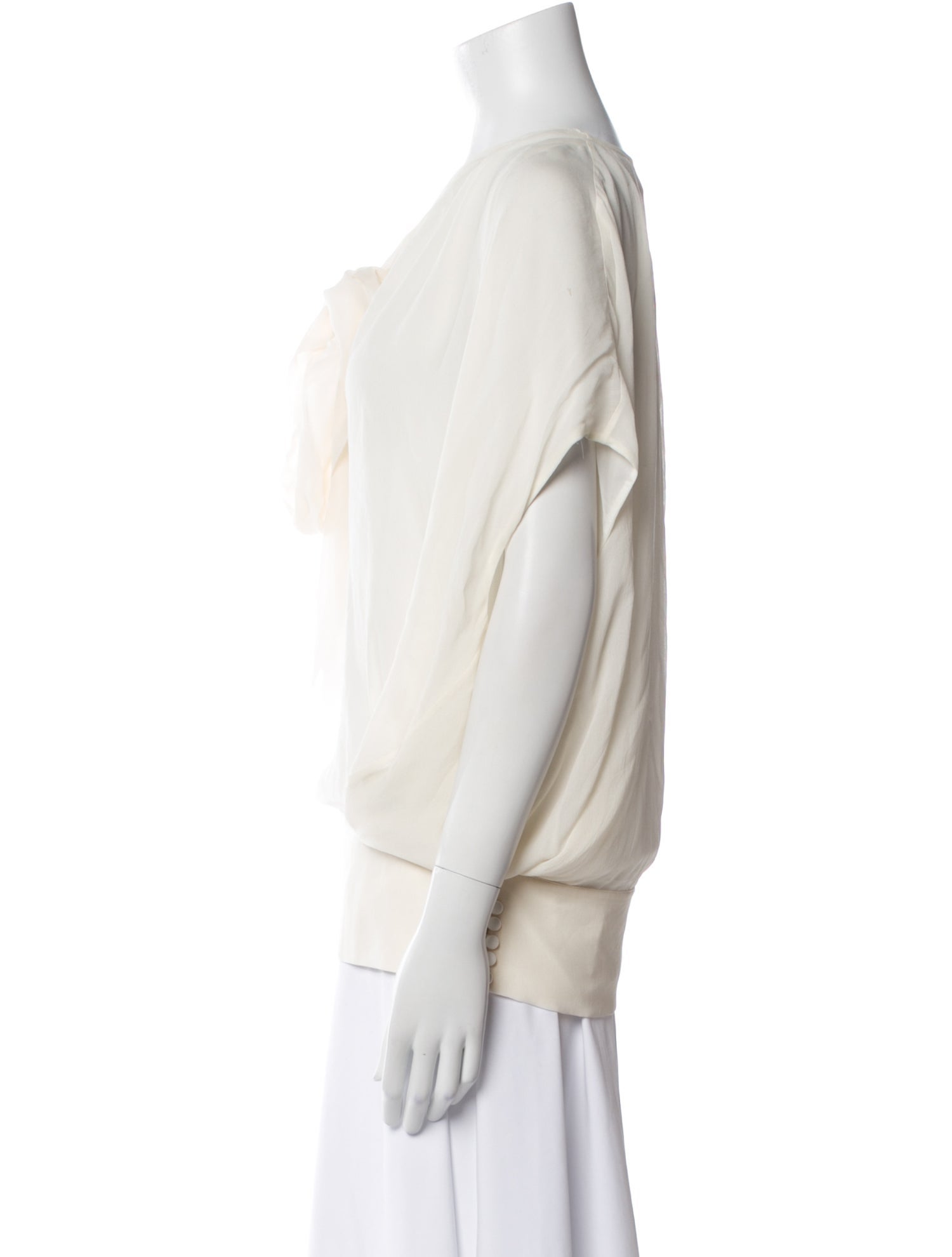 Viktor & Rolf Silk Cowl Neck Blouse