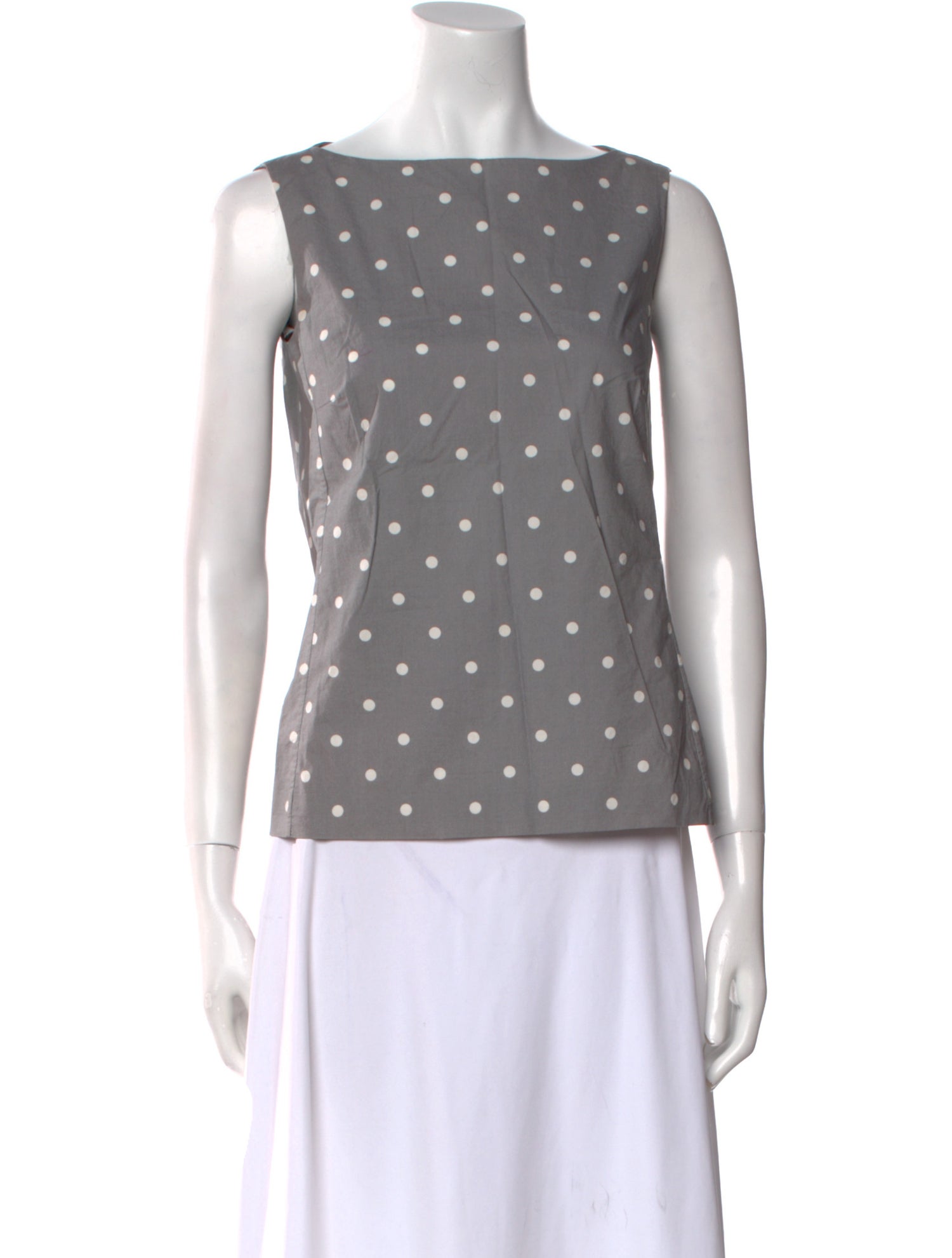 Viktor & Rolf Polka Dot Print Bateau Neckline Top