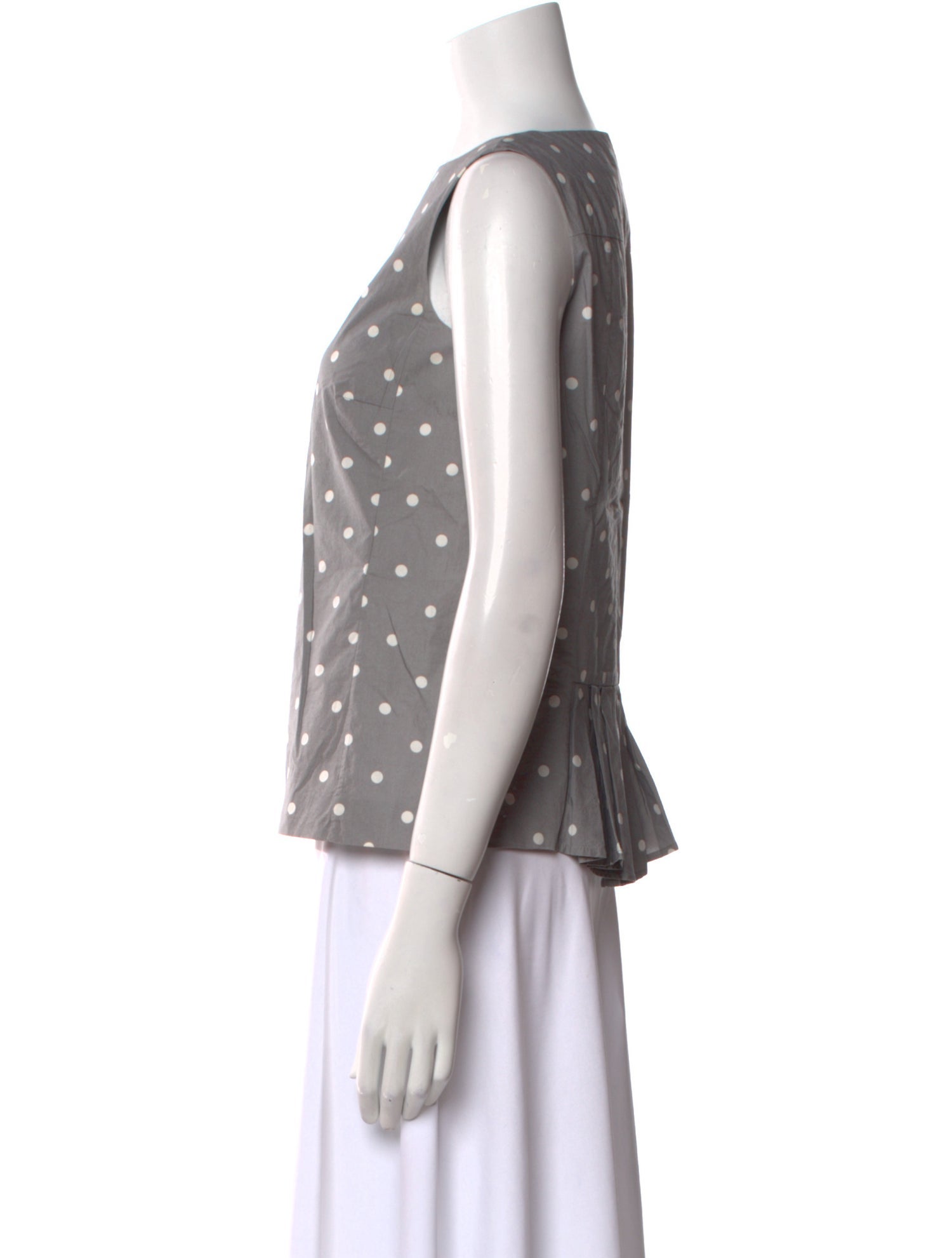 Viktor & Rolf Polka Dot Print Bateau Neckline Top