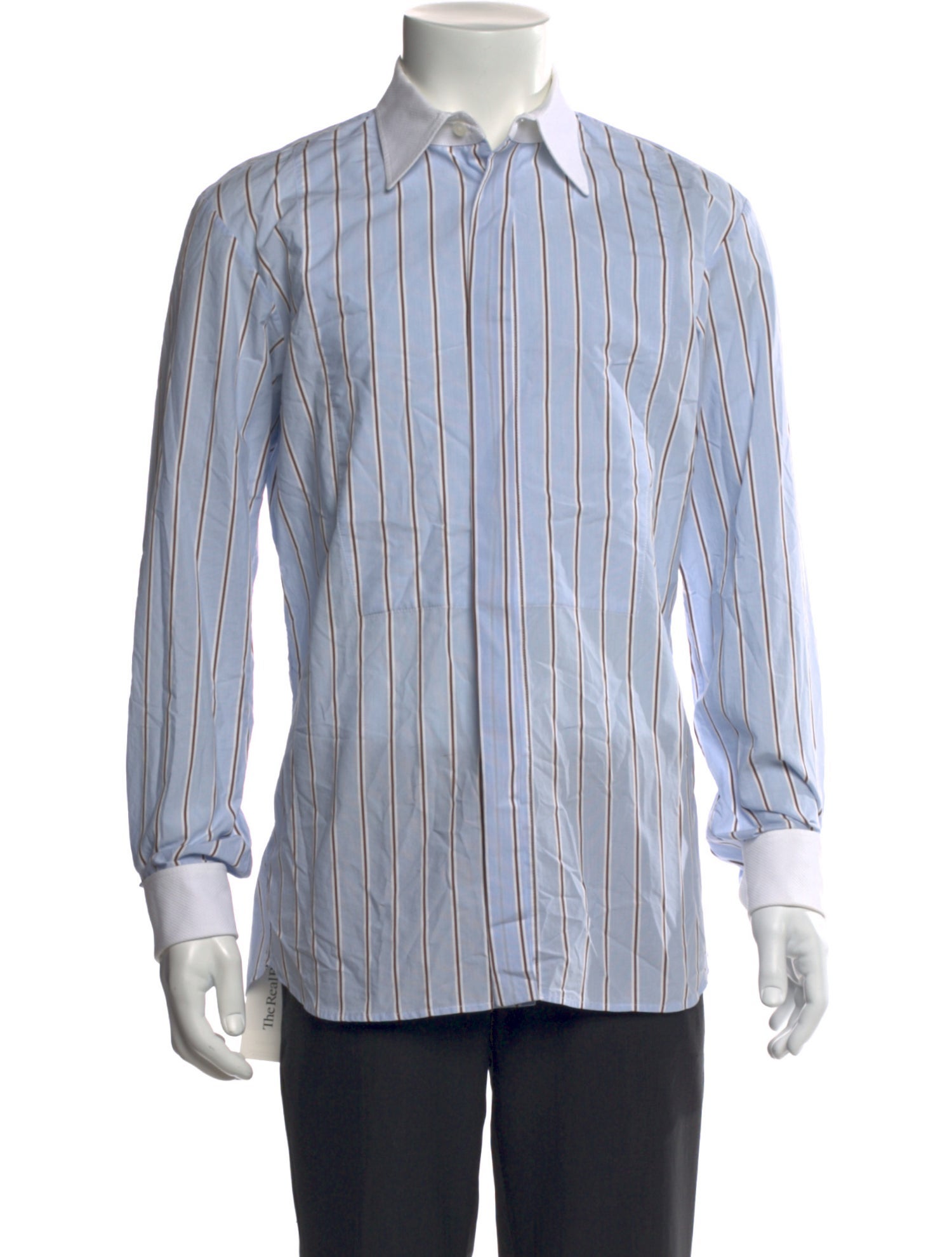 Viktor & Rolf Striped Long Sleeve Dress Shirt