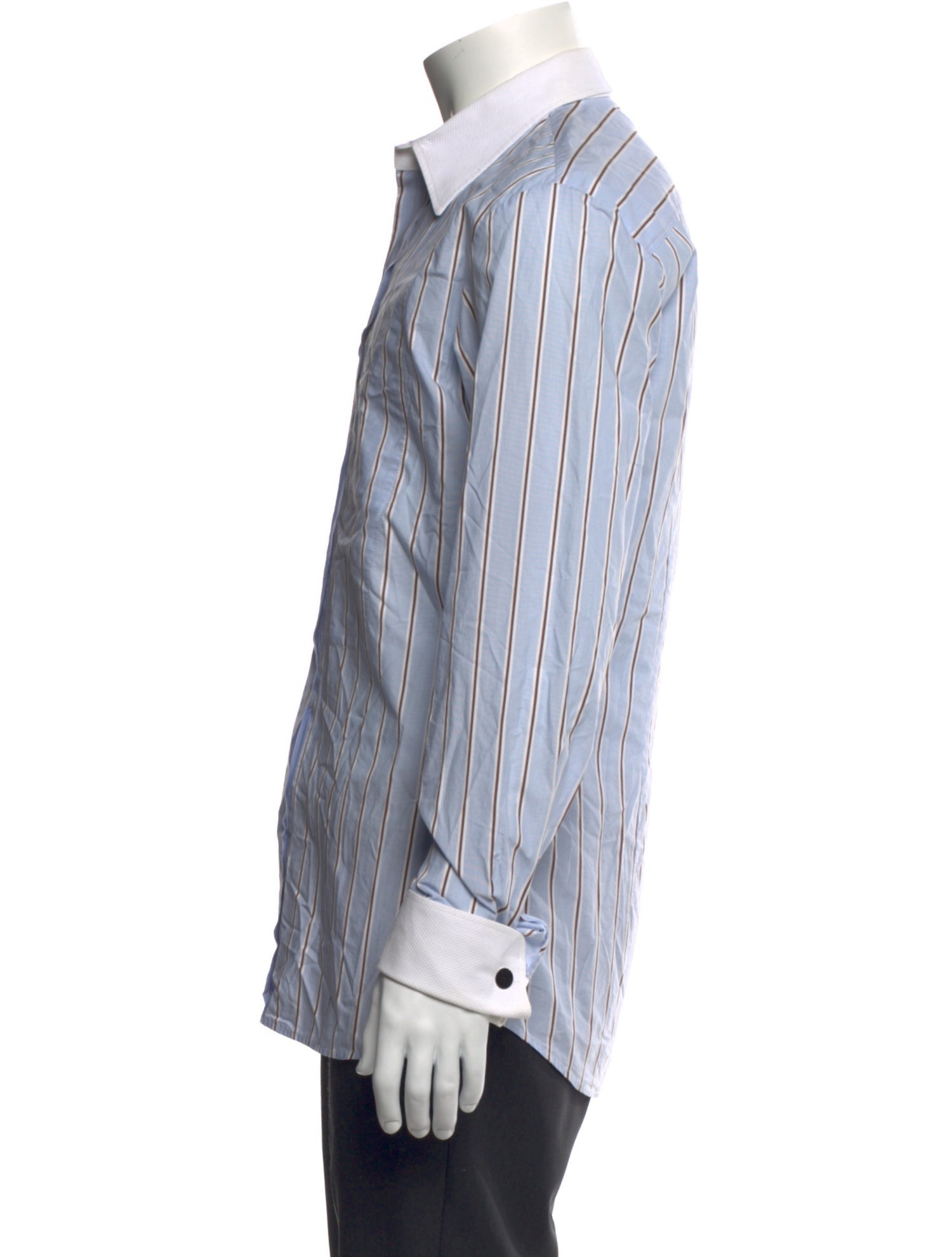 Viktor & Rolf Striped Long Sleeve Dress Shirt