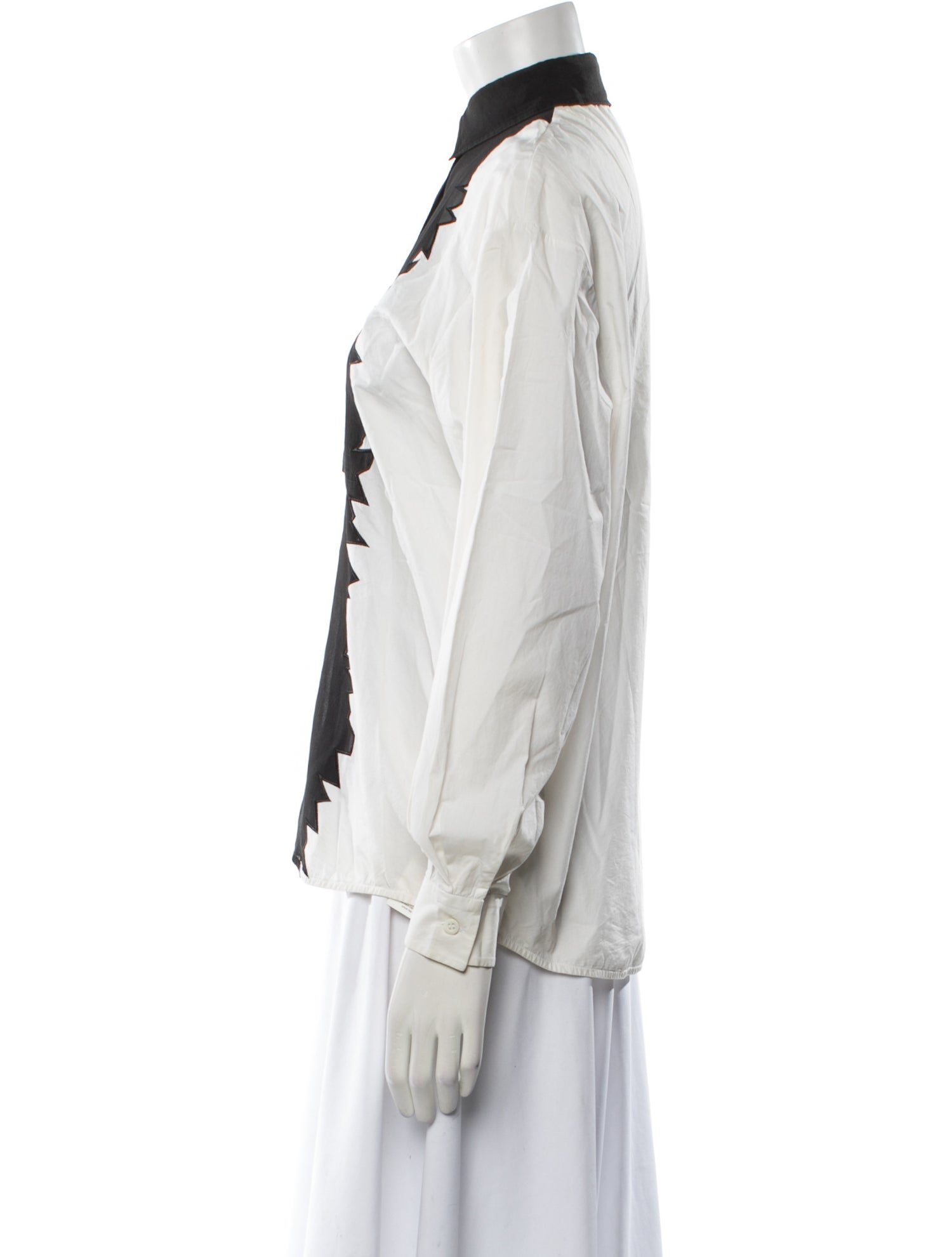 Viktor & Rolf Mock Neck Long Sleeve Blouse