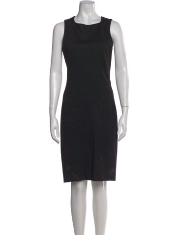 Pre-owned Viktor & Rolf Wool Knee-length Dress In Black