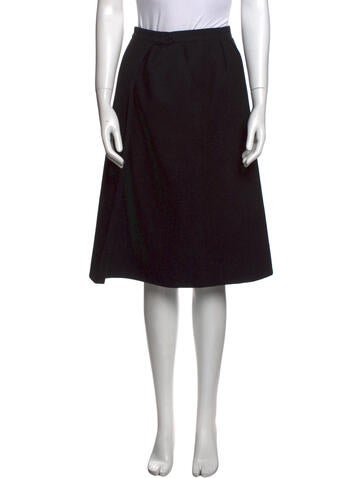 Vintage Skirts Pleated Accents Knee-Length Skirt M