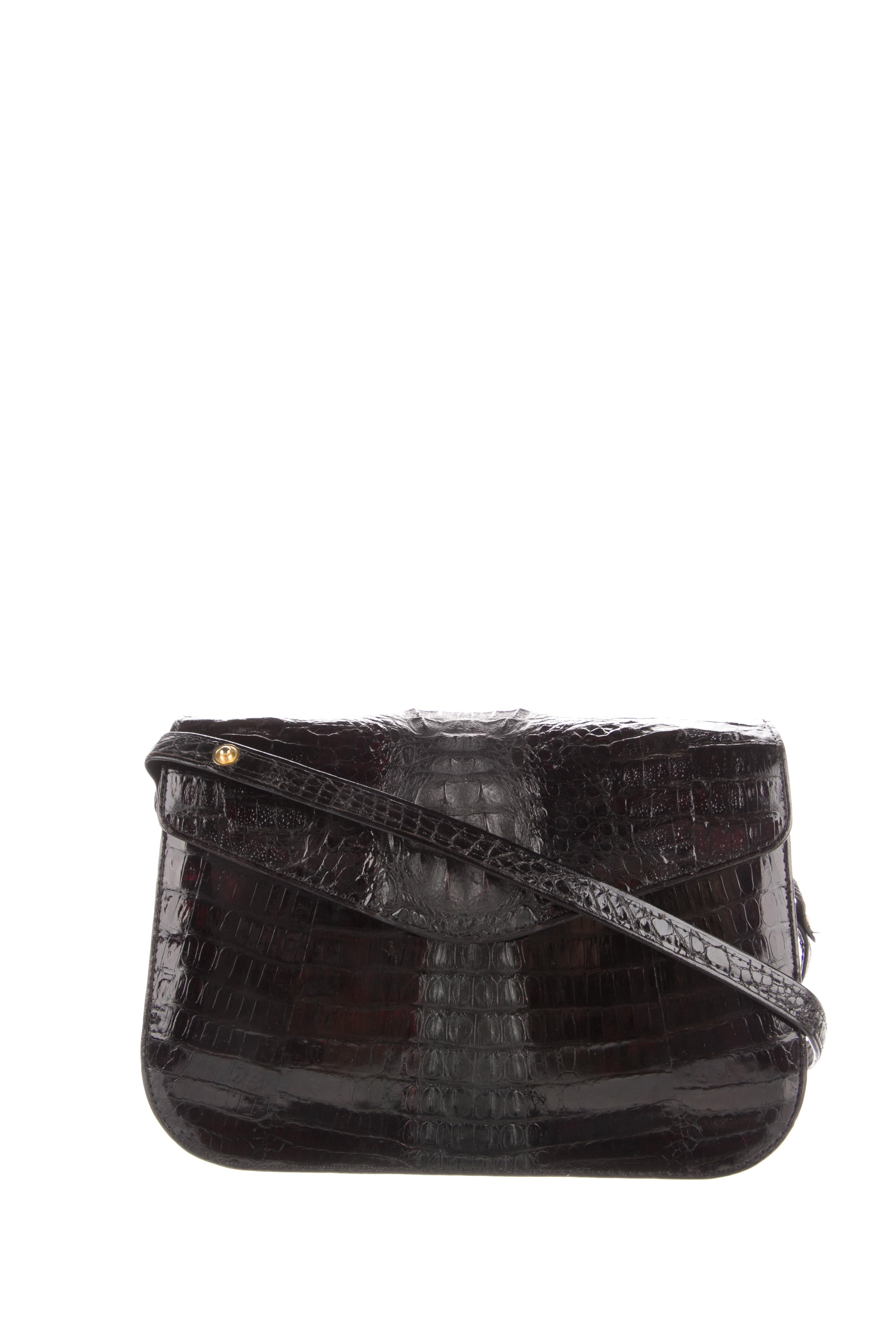 Vintage Crocodile Crossbody Bag Black Crossbody Bags, Handbags VIN21368 The RealReal