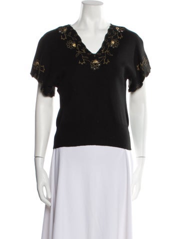 Vintage Tops V-Neck Top S