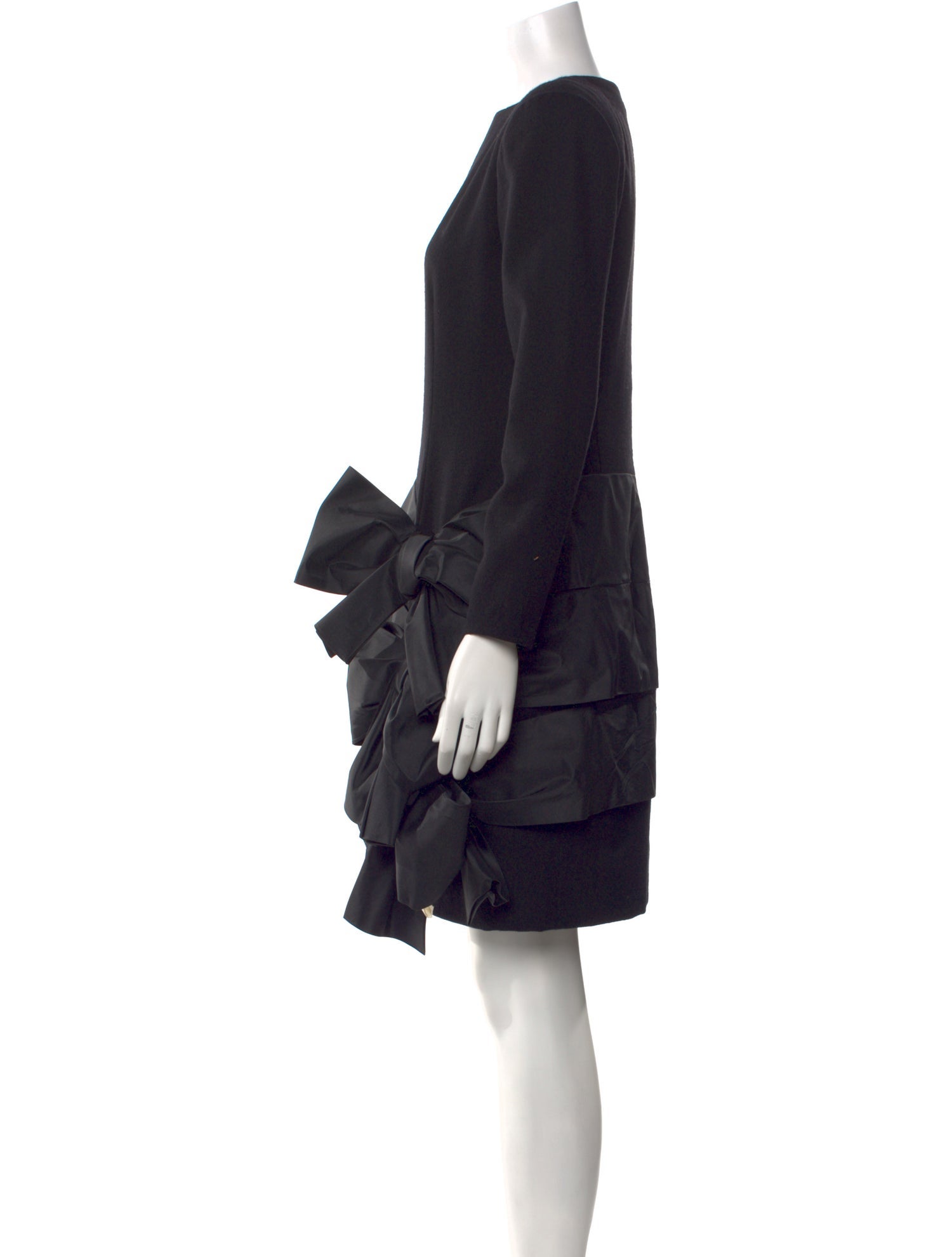 Vintage Bateau Neckline Mini Dress