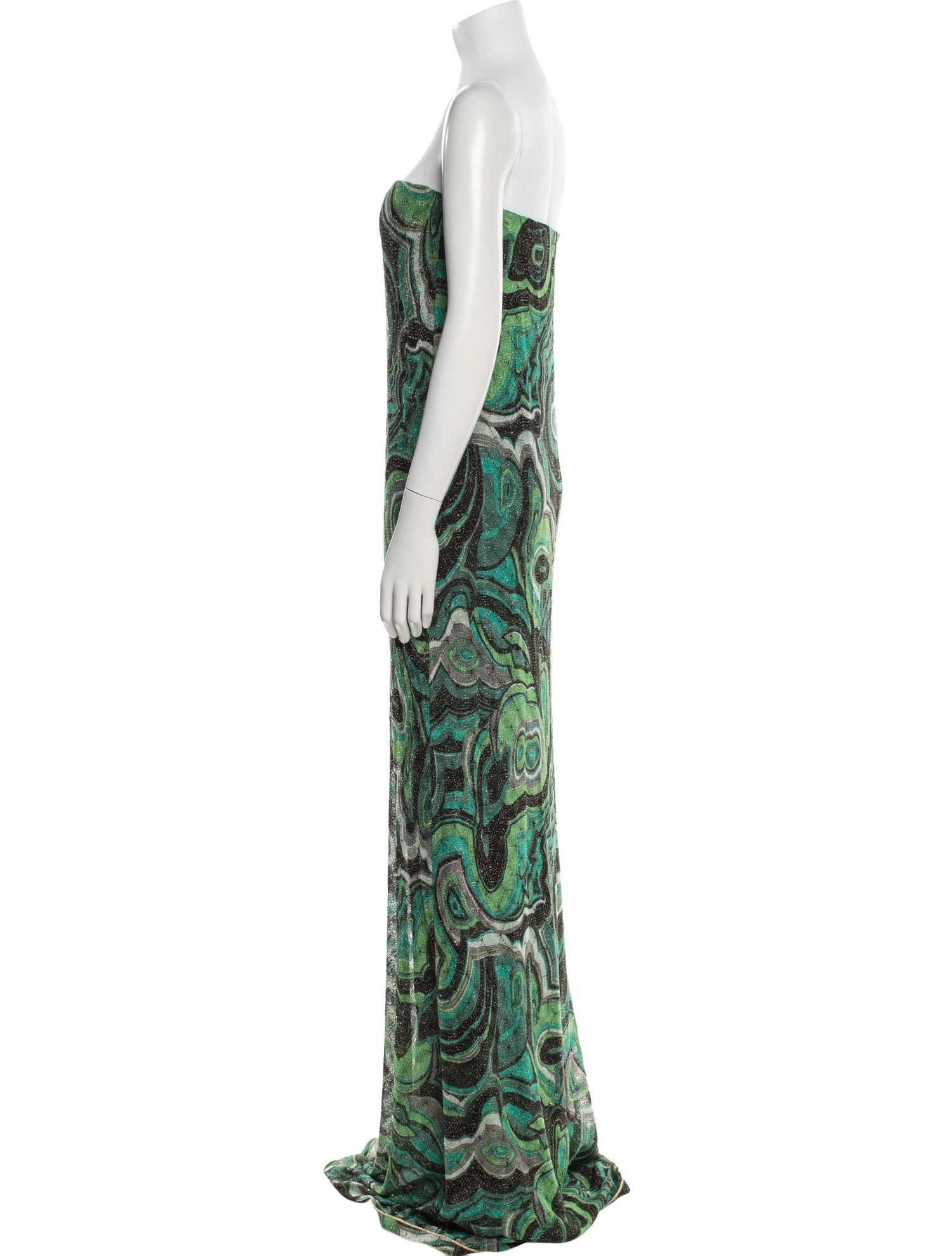 Vintage Printed Long Dress