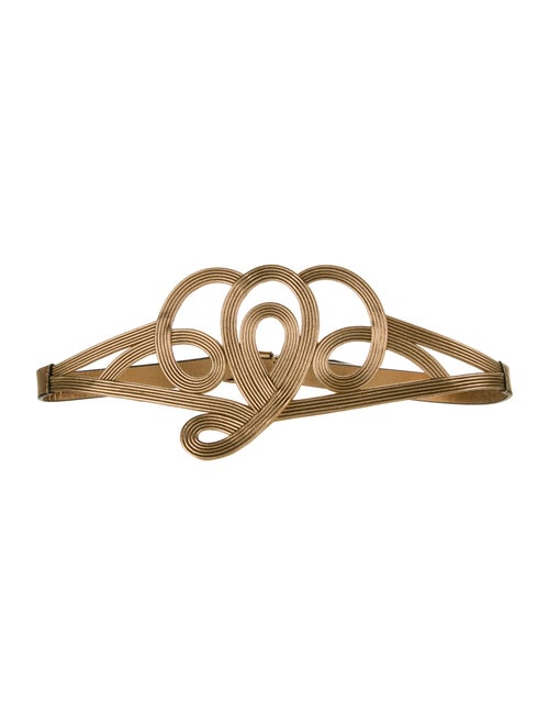 Vionnet Leather Waist Belt Gold