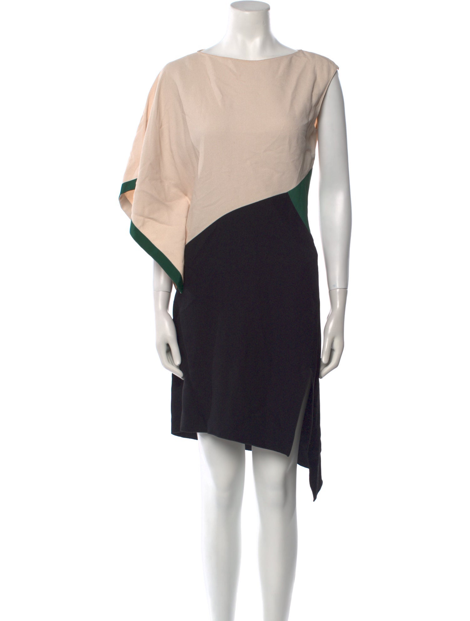 Vionnet Colorblock Pattern Knee-Length Dress