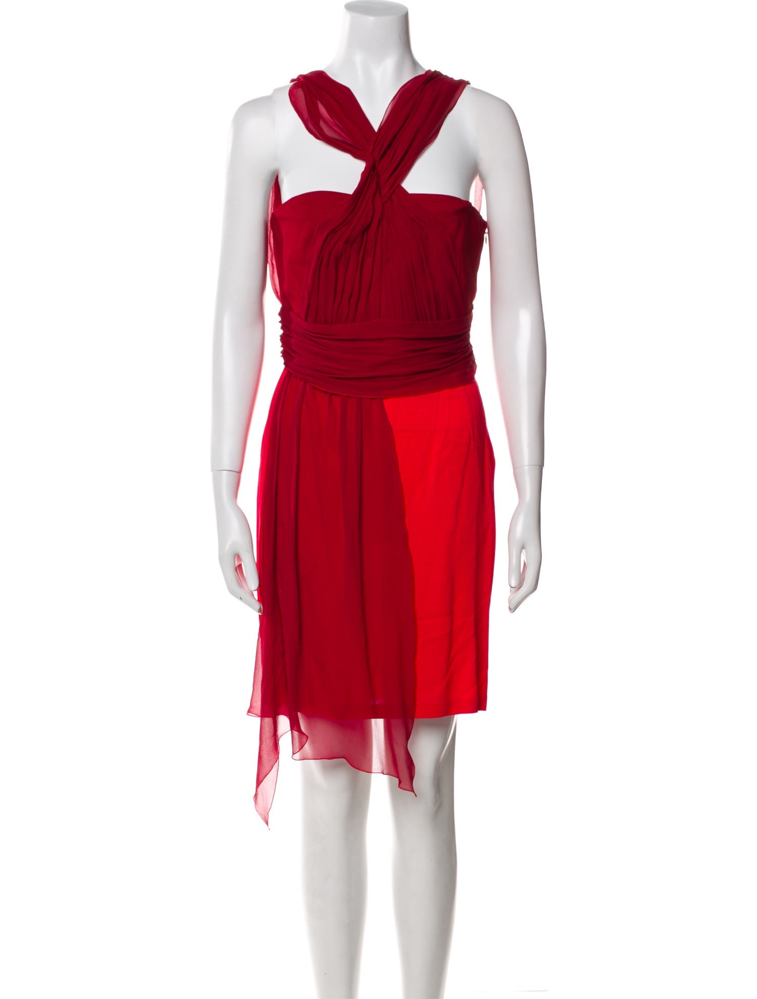 Vionnet V-Neck Mini Dress