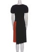 Vionnet Colorblock Pattern Midi Length Dress