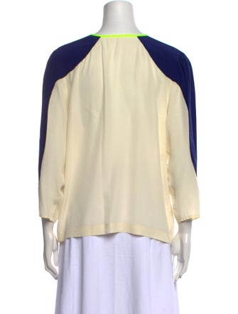 Vionnet V-Neck Long Sleeve Blouse
