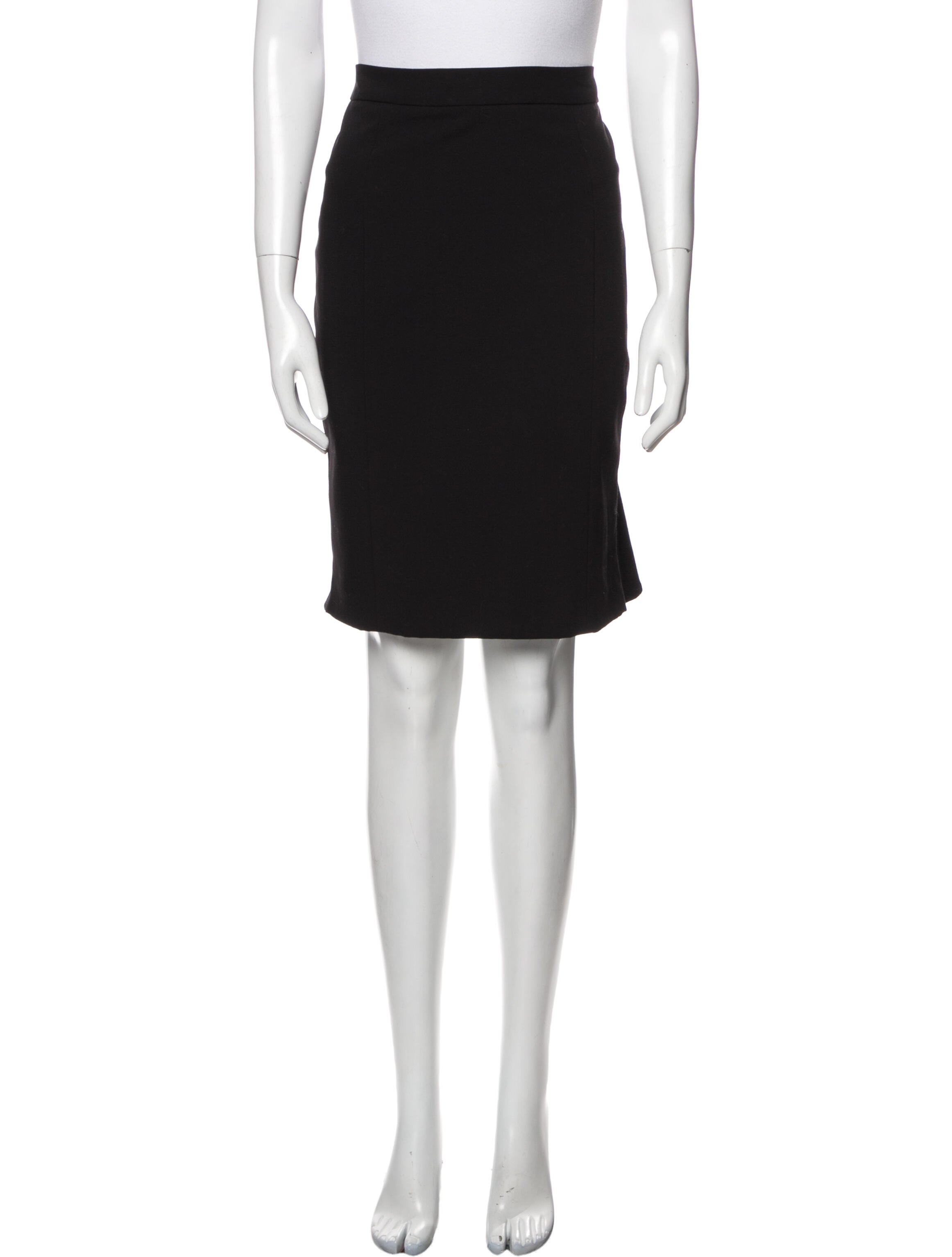 Victor Alfaro Pleated Accents Knee-Length Skirt