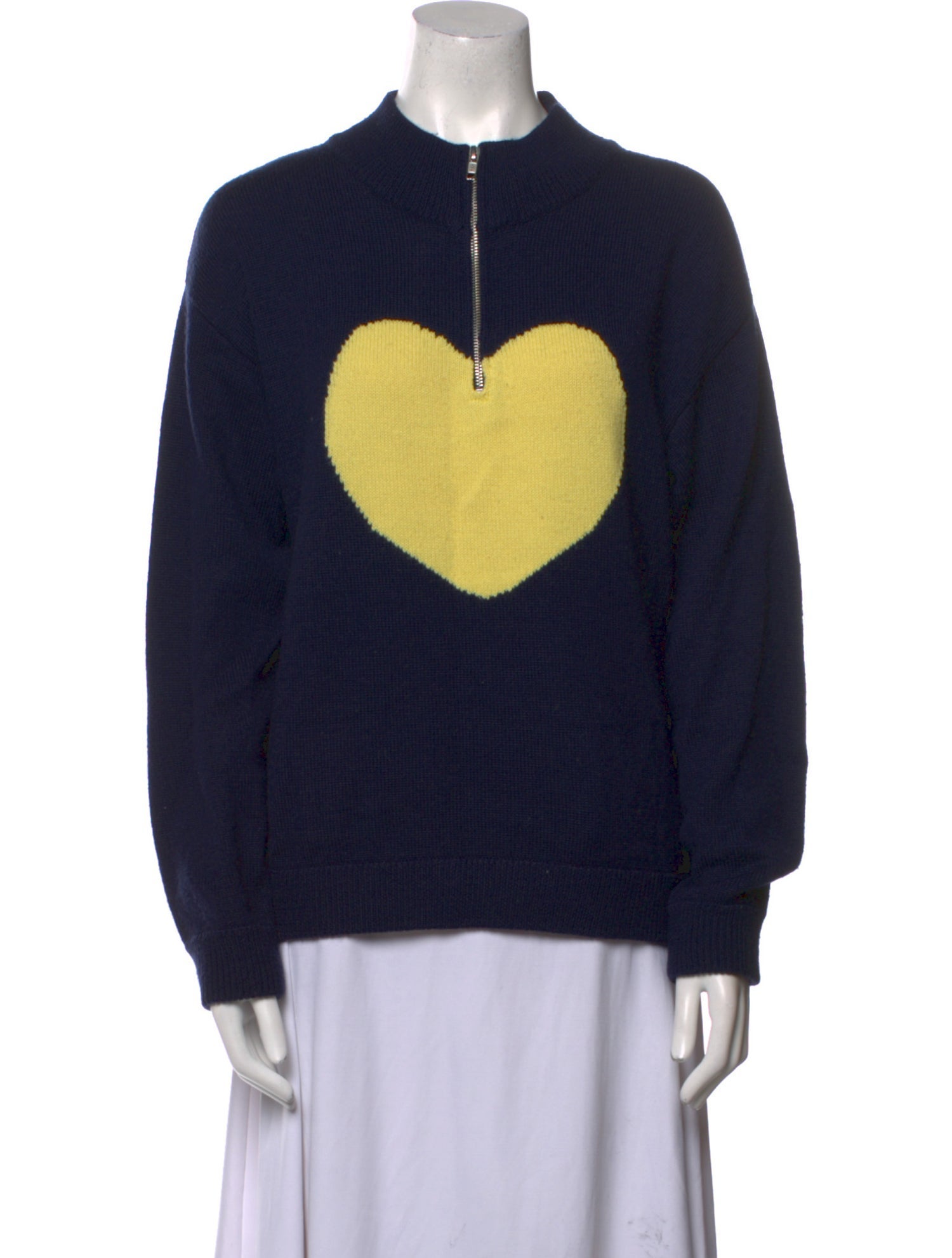 Victor Alfaro Graphic Print Mock Neck Sweatshirt