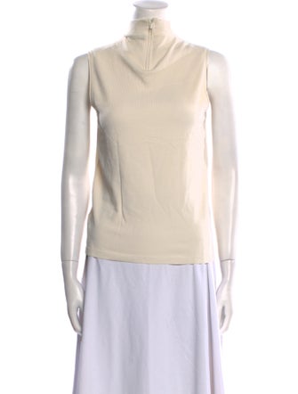Victor Alfaro Turtleneck Sleeveless Top