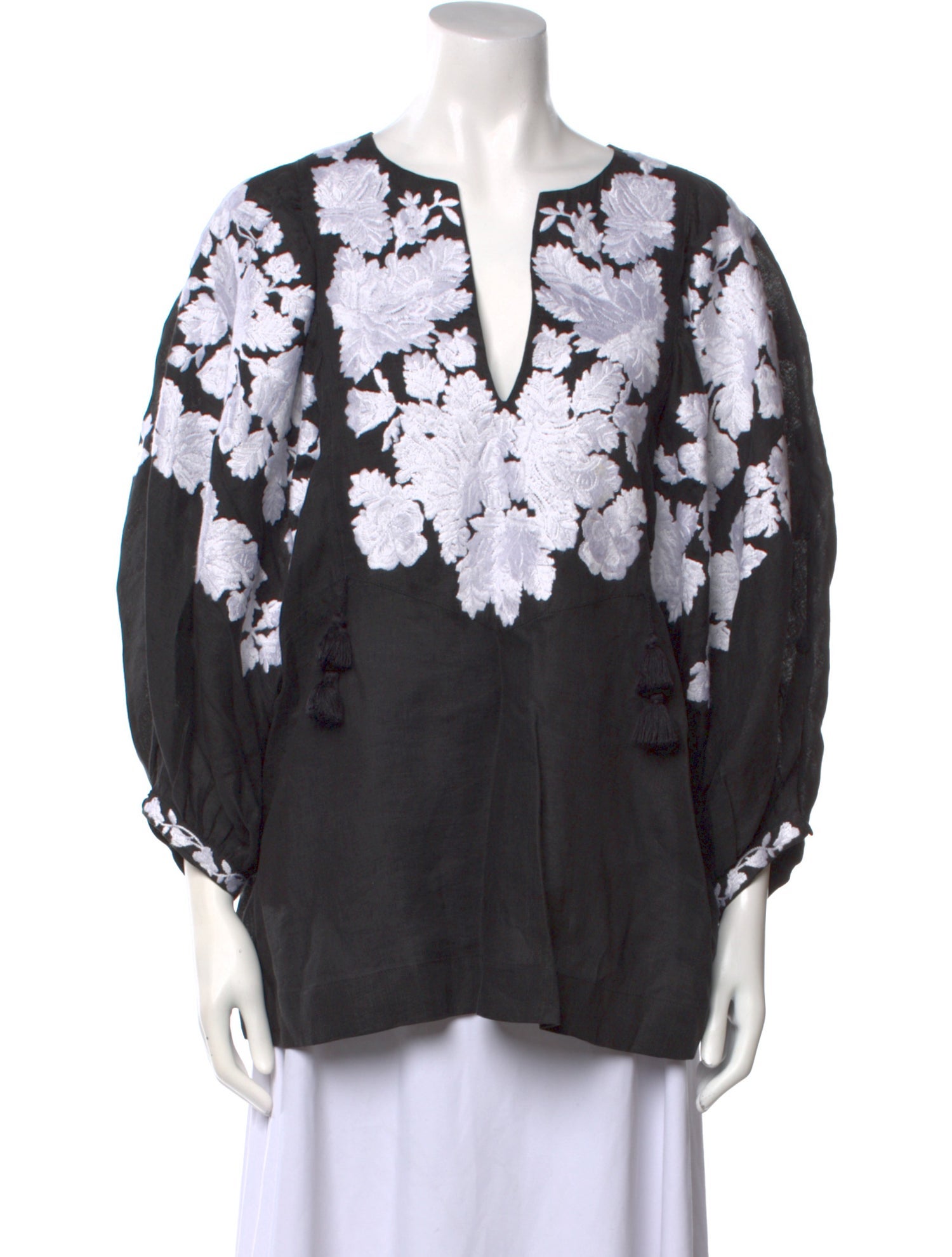 Vita Kin Linen Floral Print Blouse