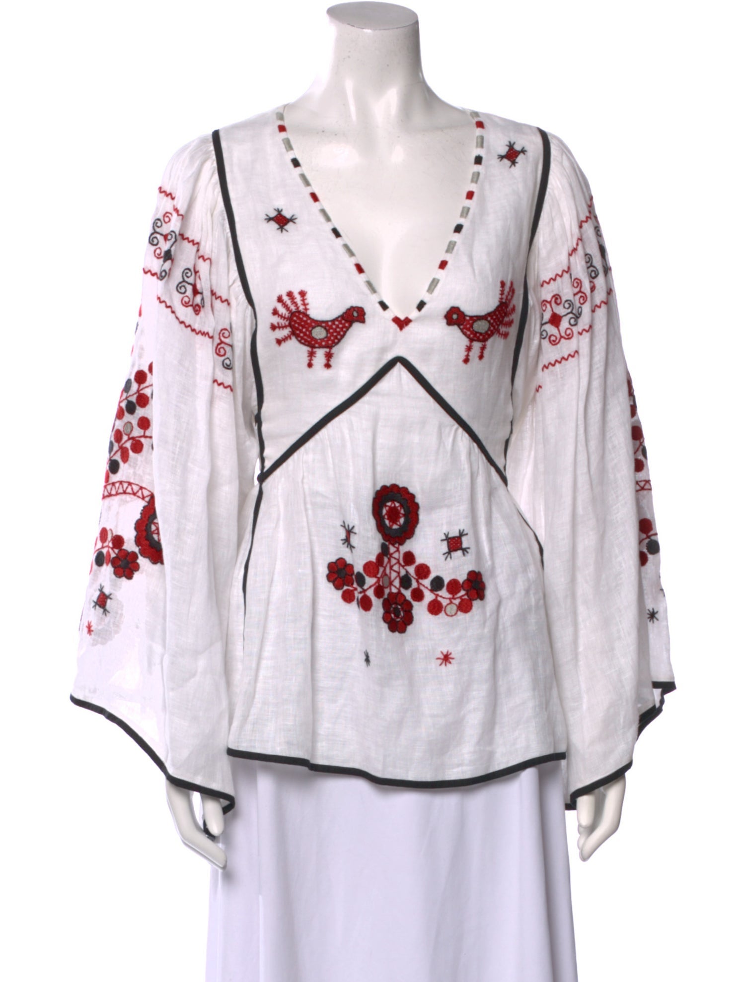 Vita Kin Linen Printed Blouse