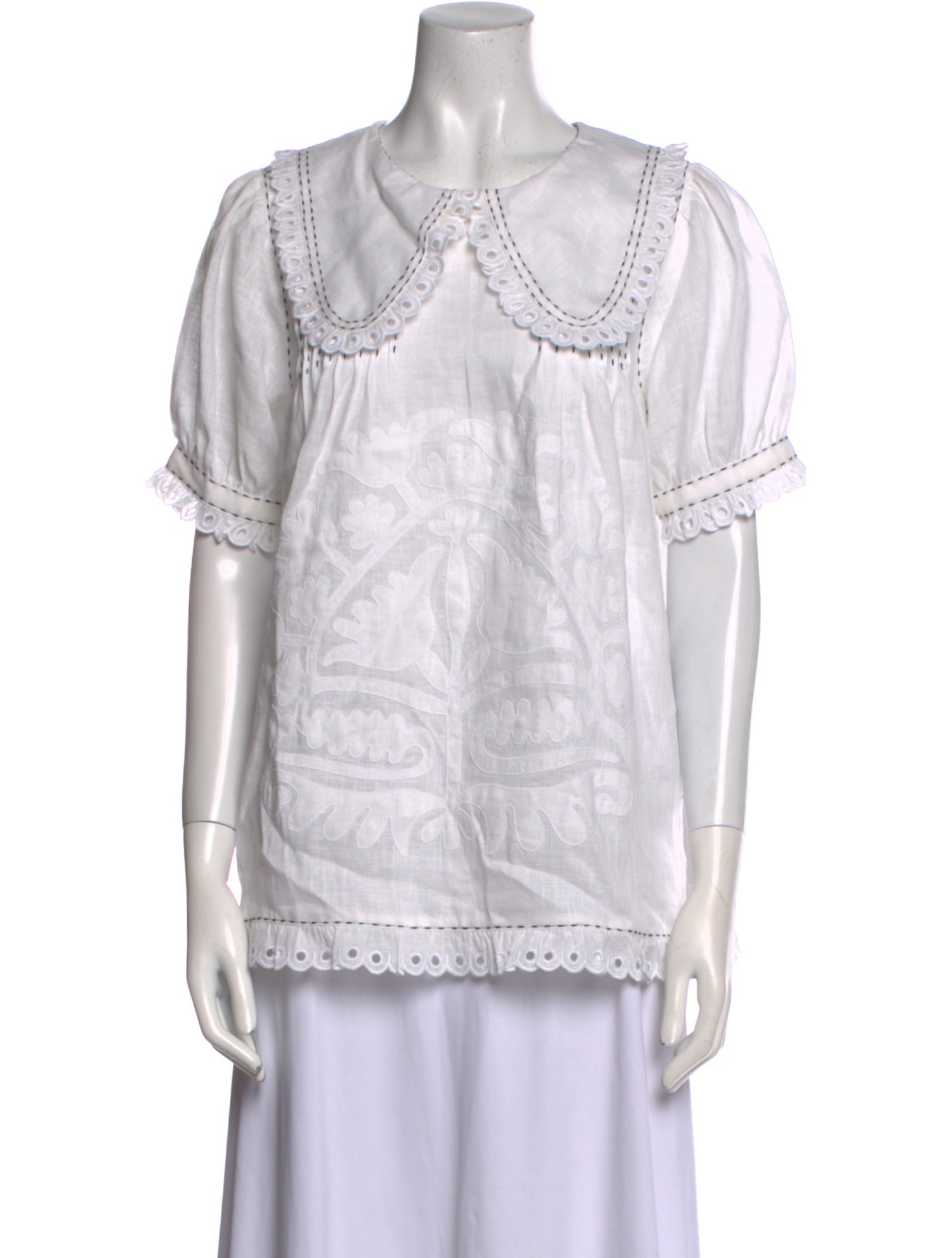 Vita Kin Linen Short Sleeve Blouse