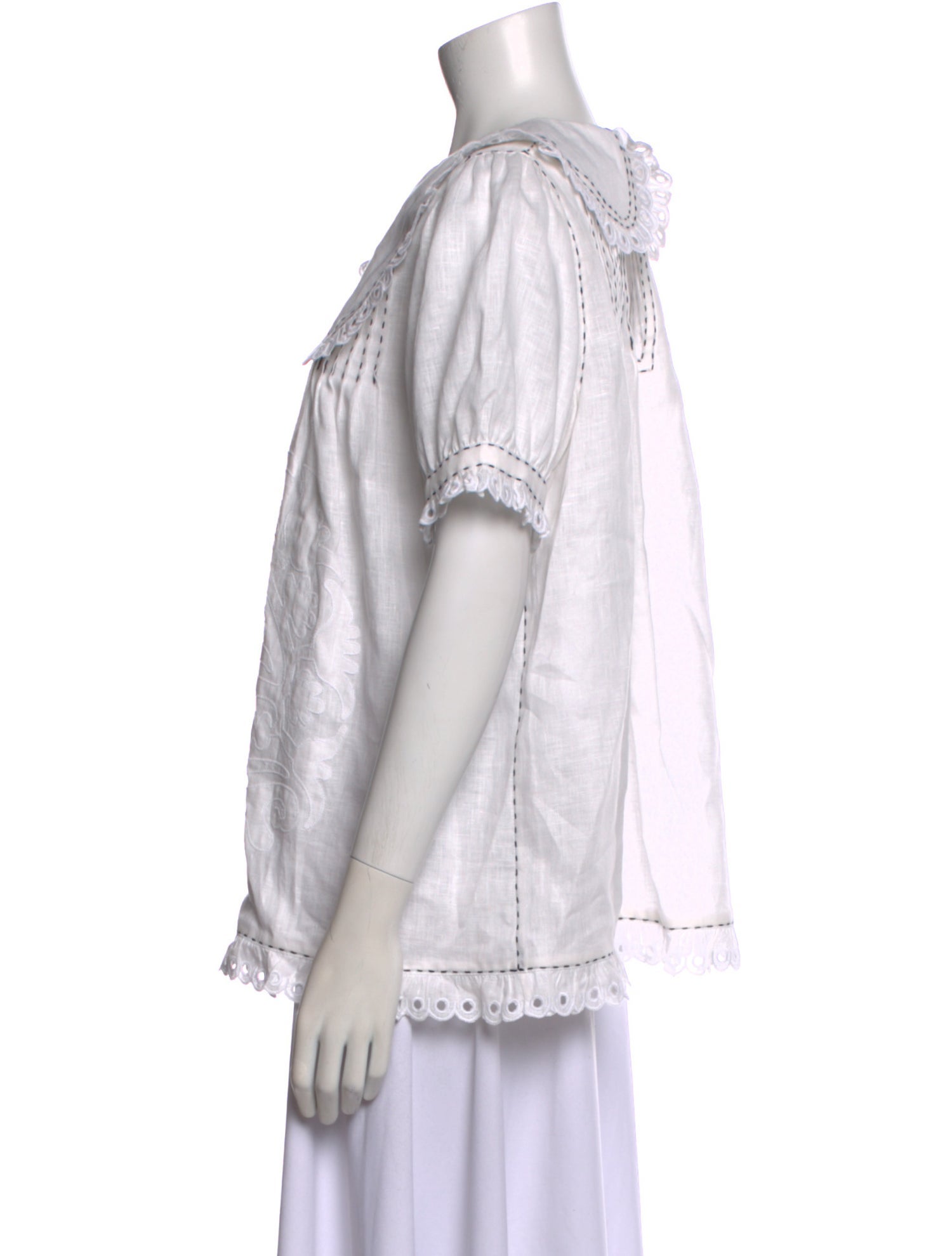 Vita Kin Linen Short Sleeve Blouse