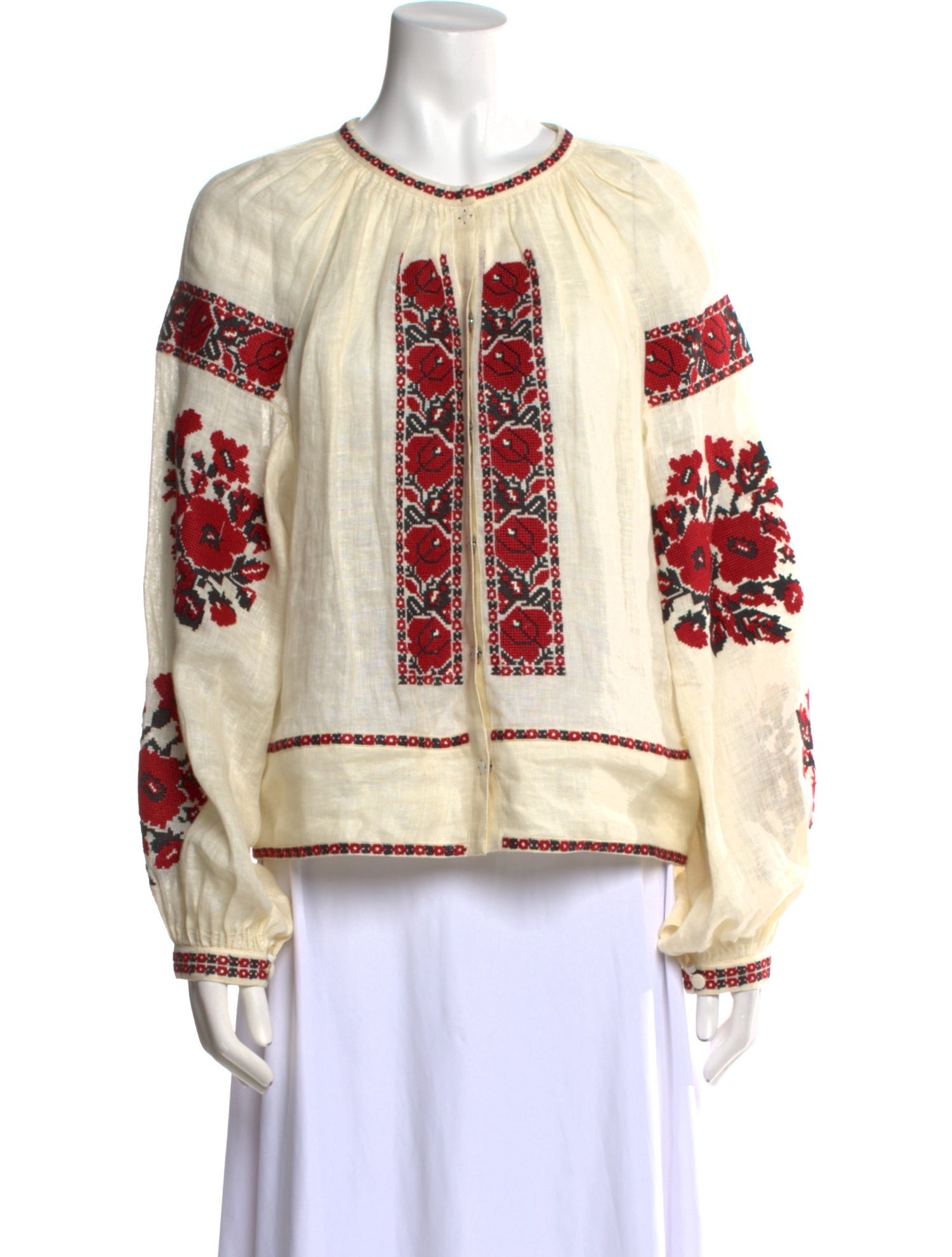 Vita Kin Linen Printed Top