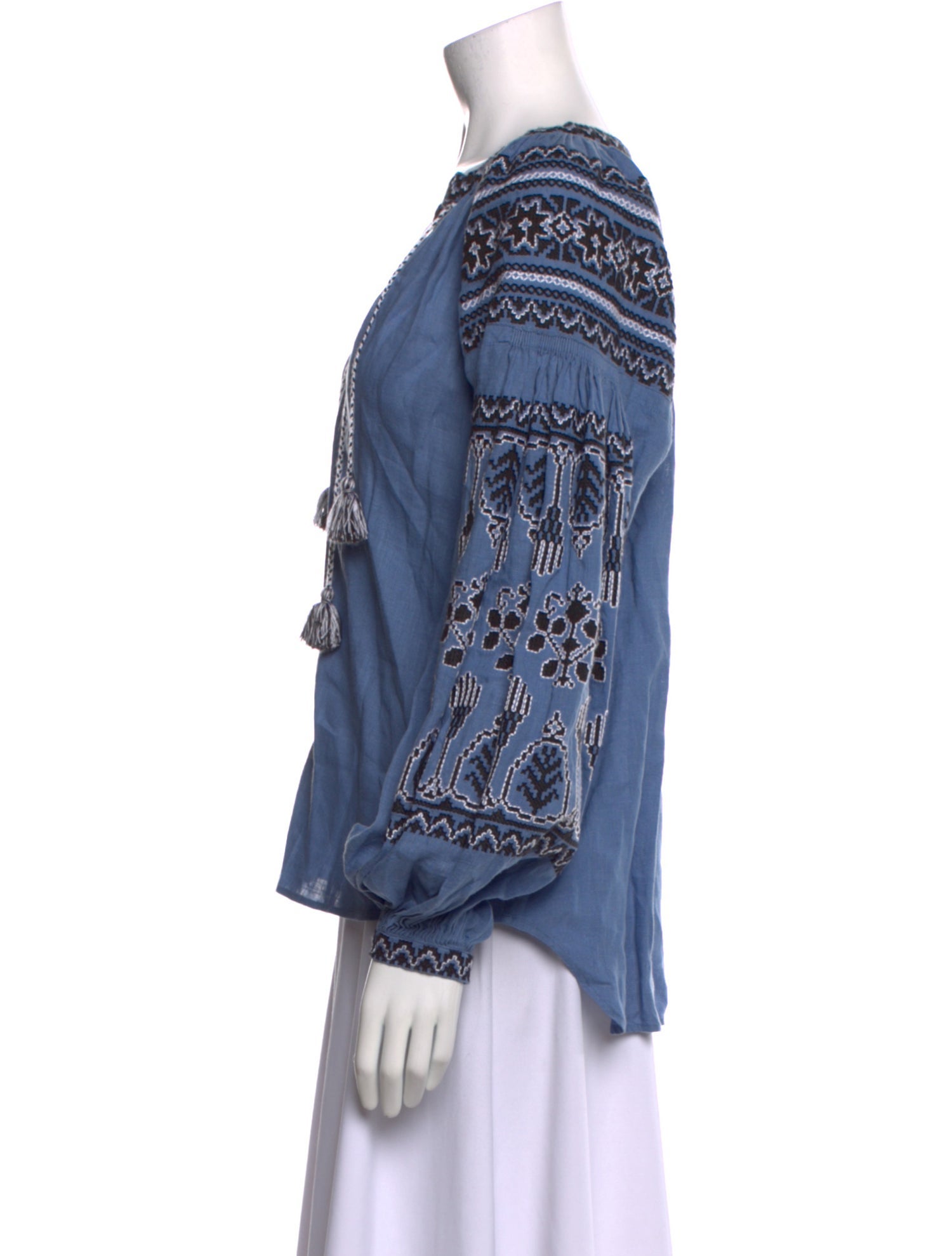 Vita Kin Linen V-Neck Blouse