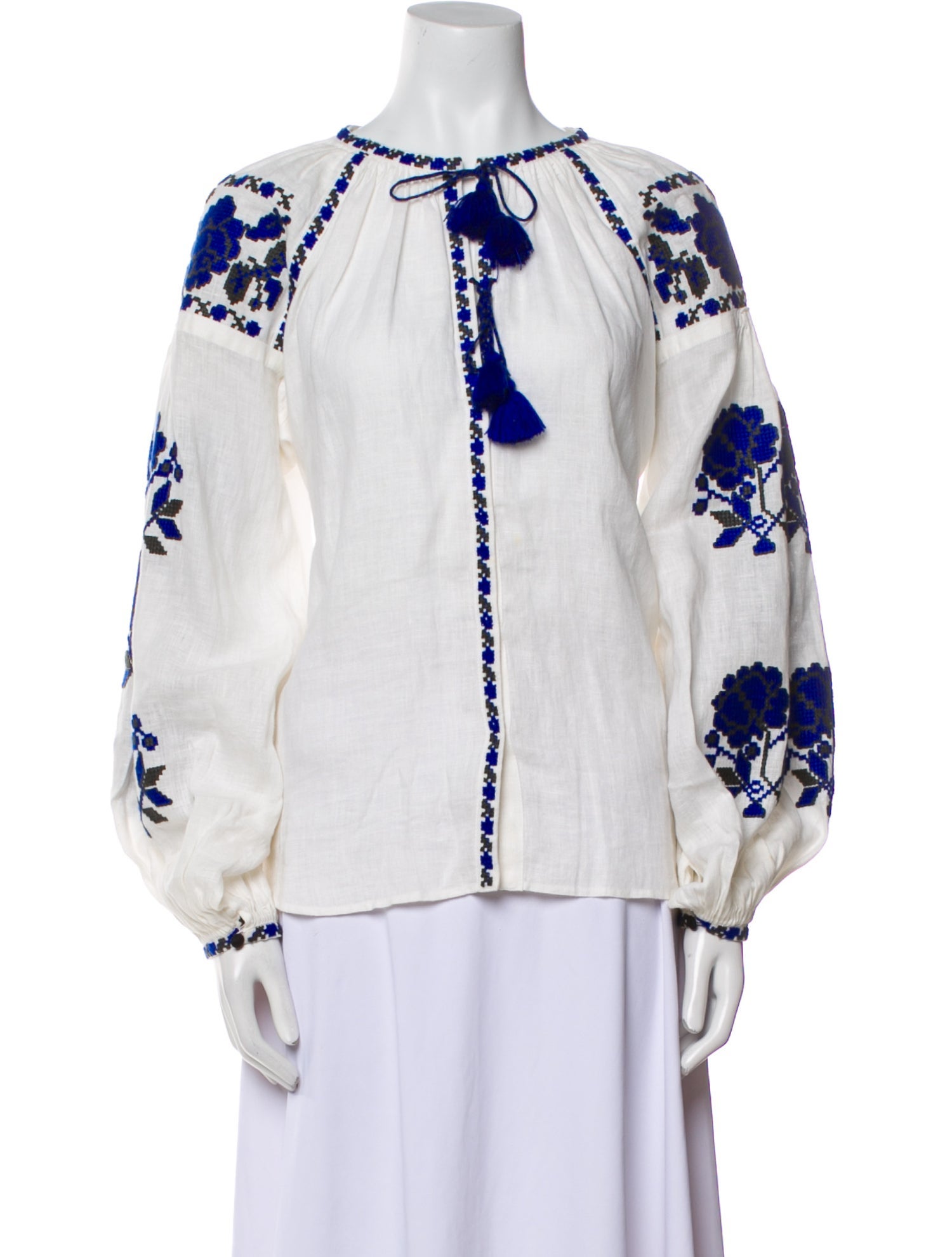 Vita Kin Linen Printed Blouse