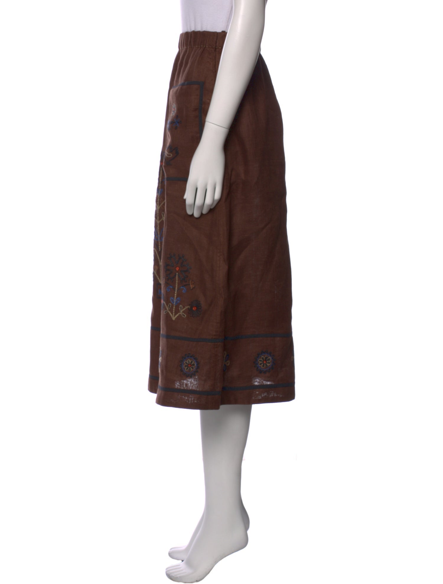 Vita Kin Linen Midi Length Skirt