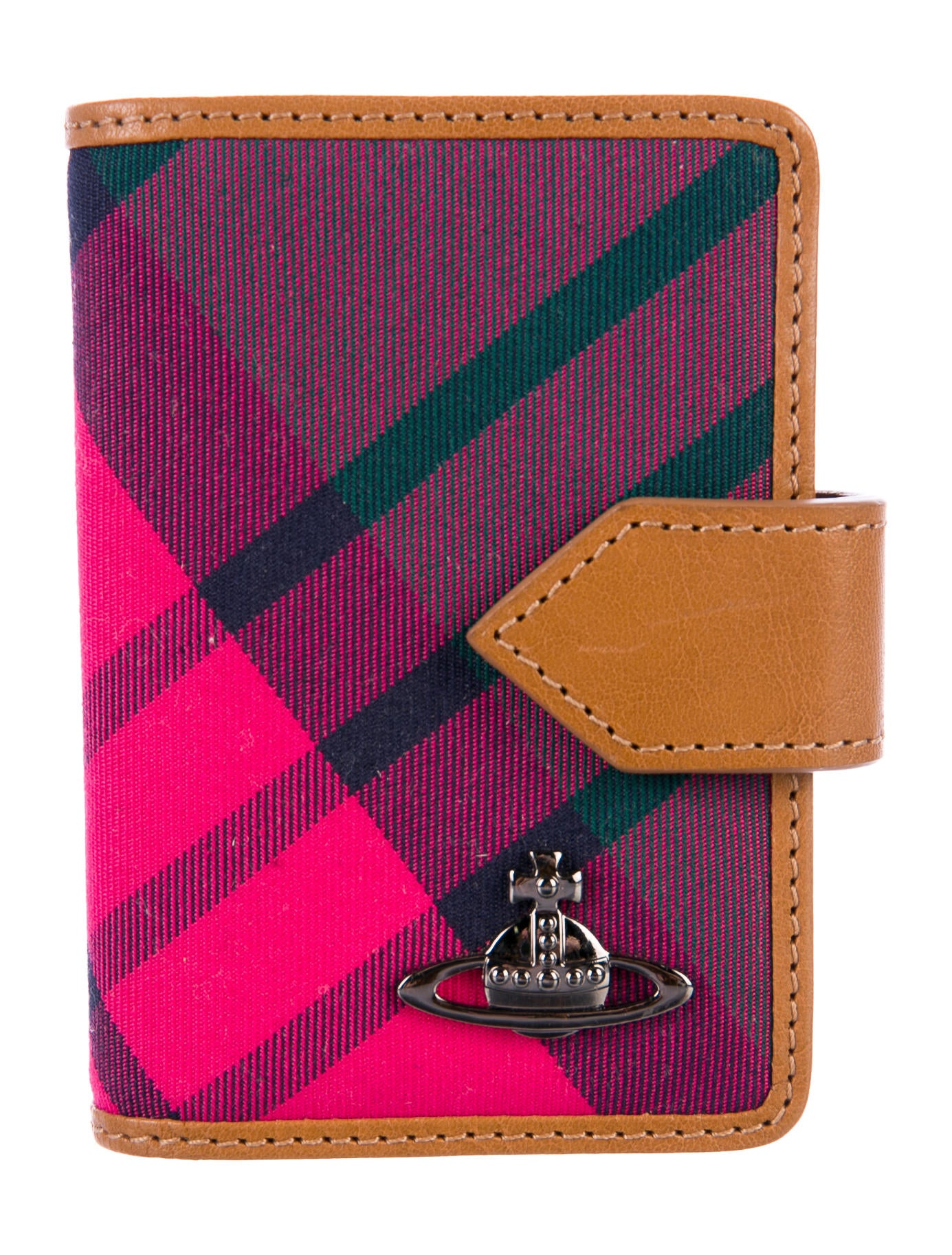 Vivienne Westwood Leather-Trimmed Plaid Wallet