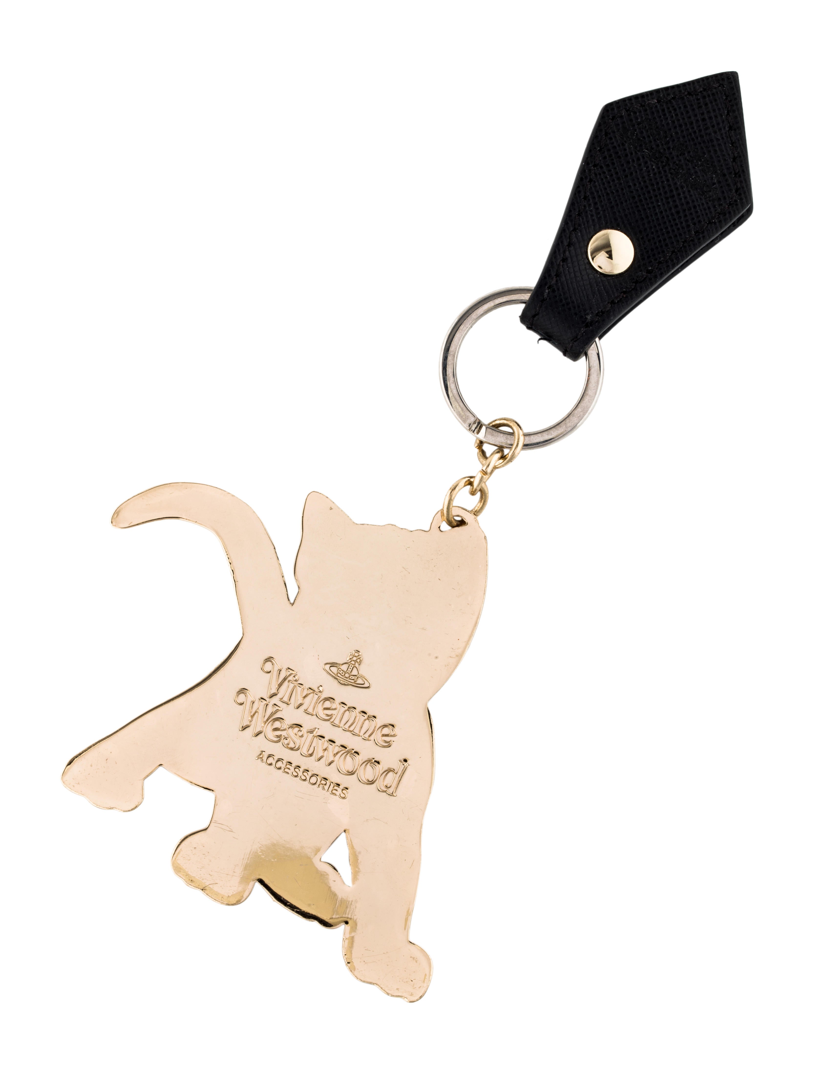 Vivienne Westwood Black Cat Keychain - Black Keychains
