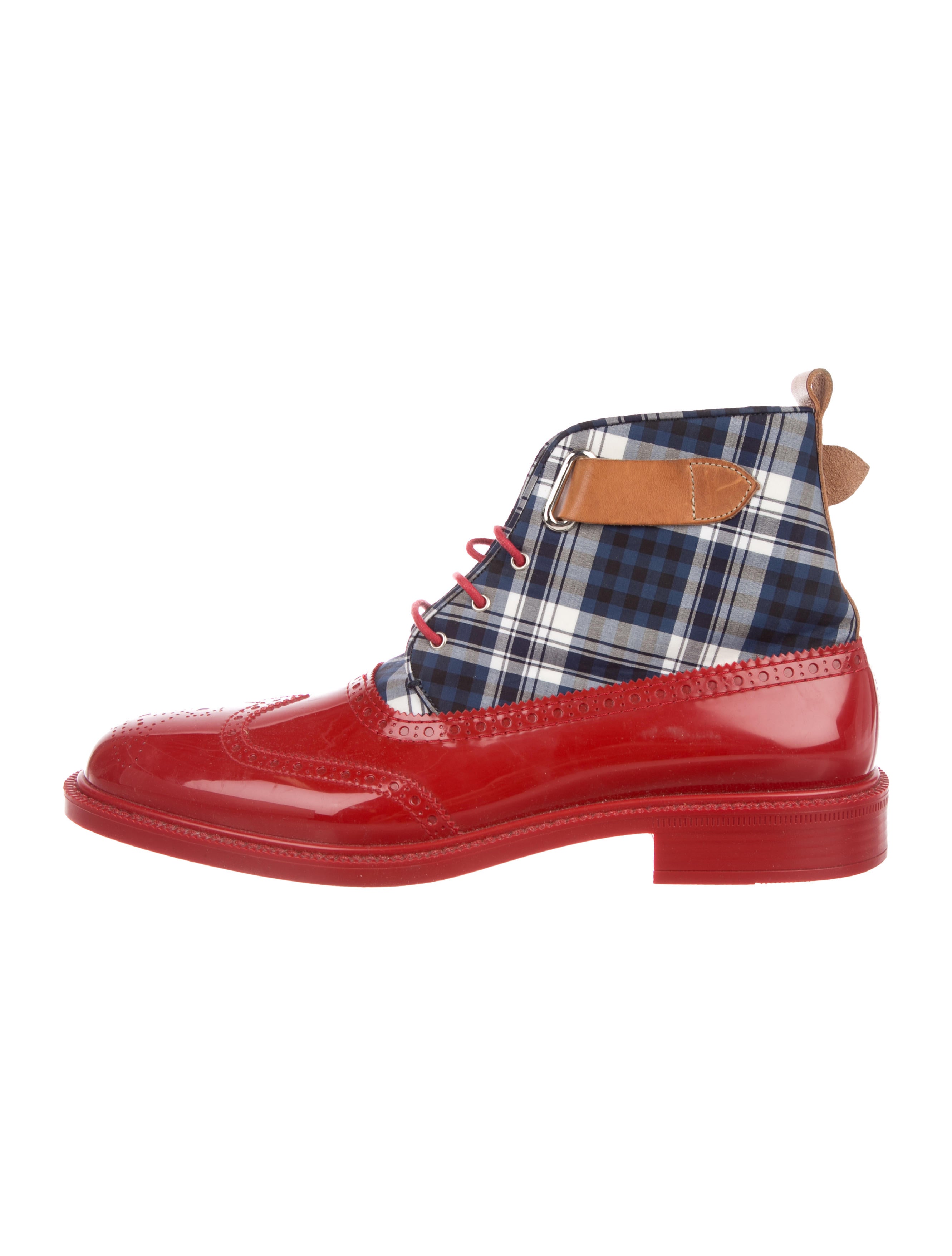 Vivienne Westwood Tartan Brogue Boots - Red Boots, Shoes