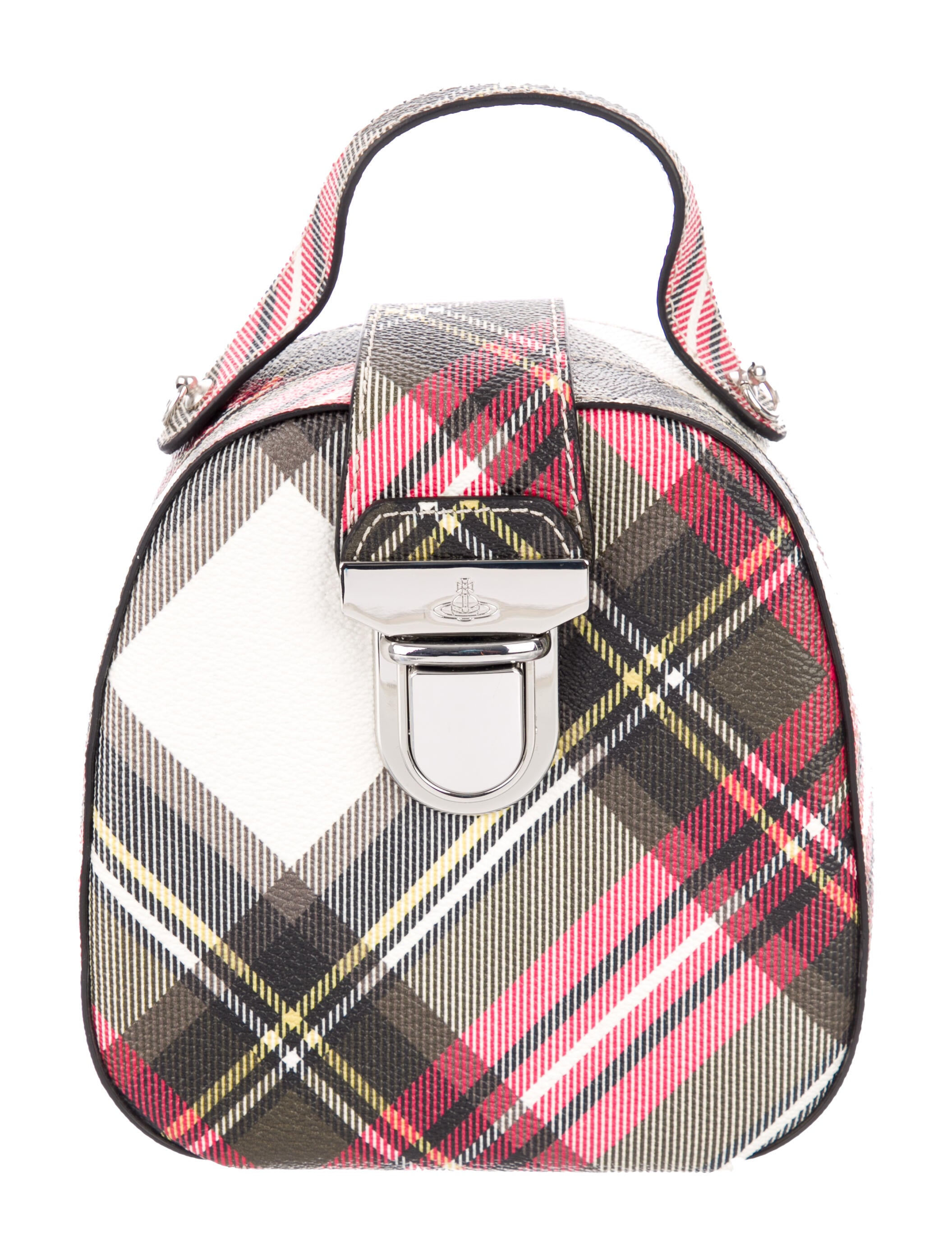 Vivienne Westwood Tartan Mini Crossbody Bag Red Satchels, Handbags