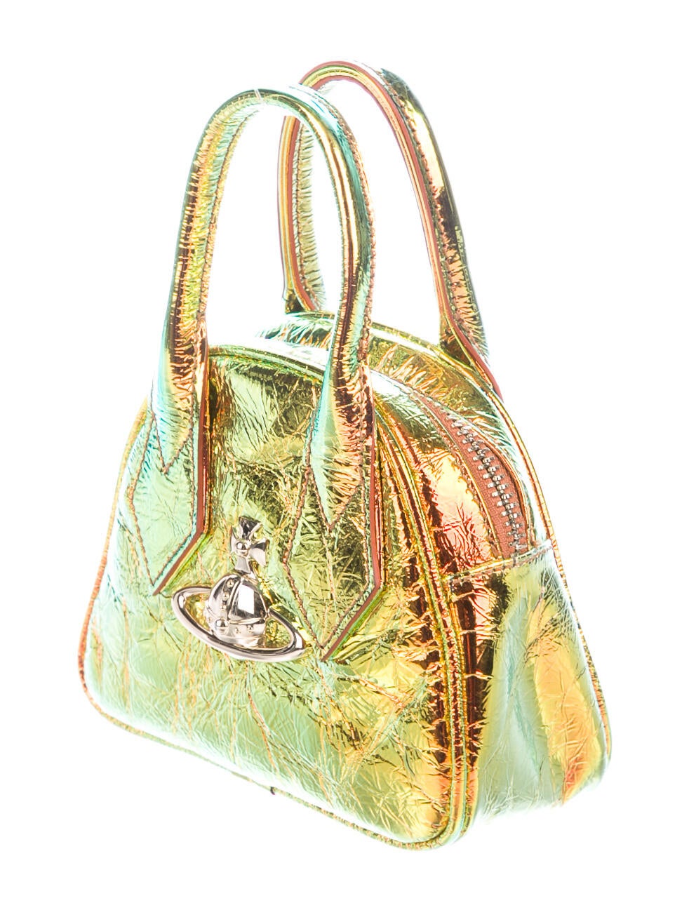 Vivienne Westwood Iridescent Mini Yasmine Handle Bag - Metallic