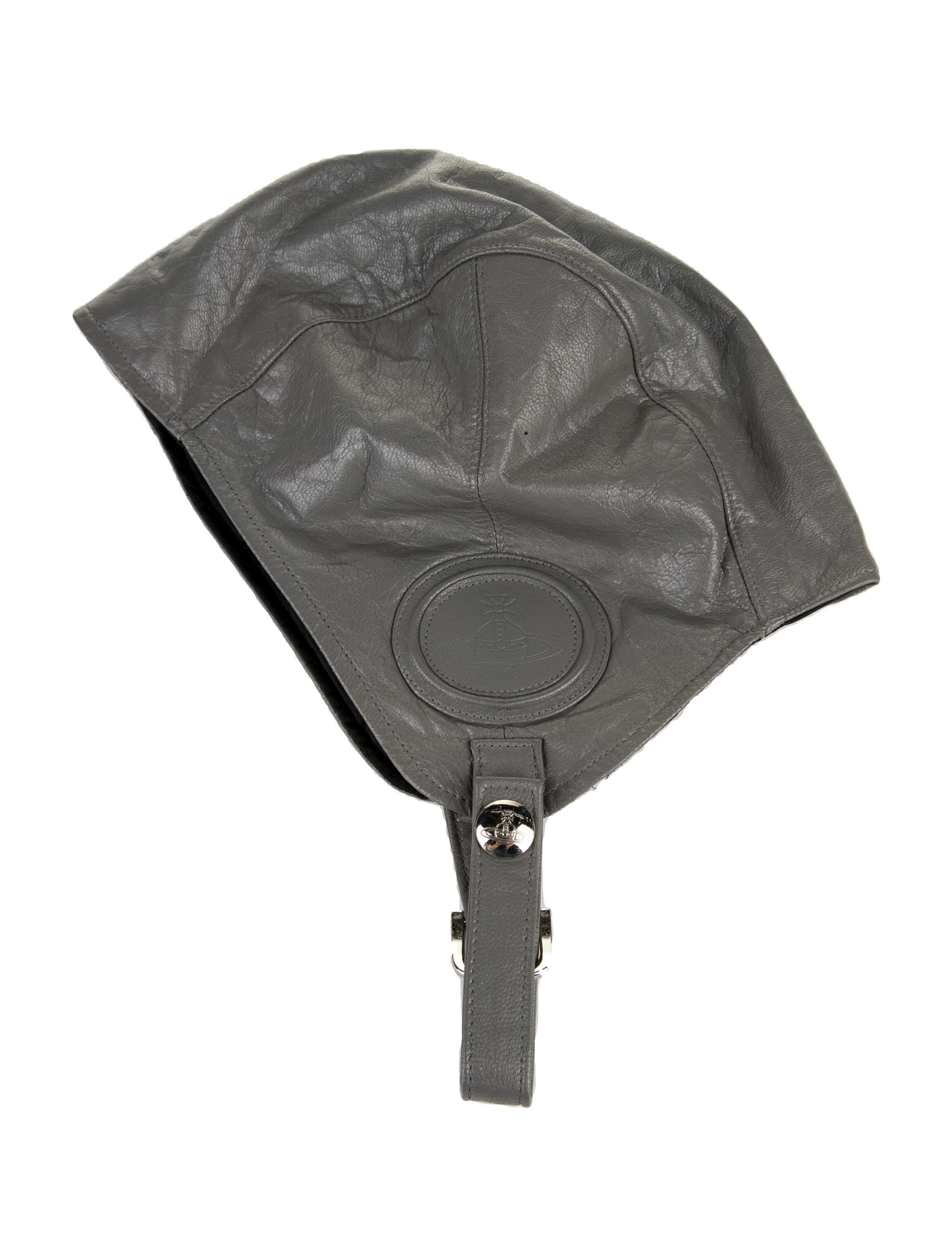 ヴィヴィアンウエストウッド パイロット帽 Vivienne Westwood Pilot Leather Hat - Grey Hats, Accessories