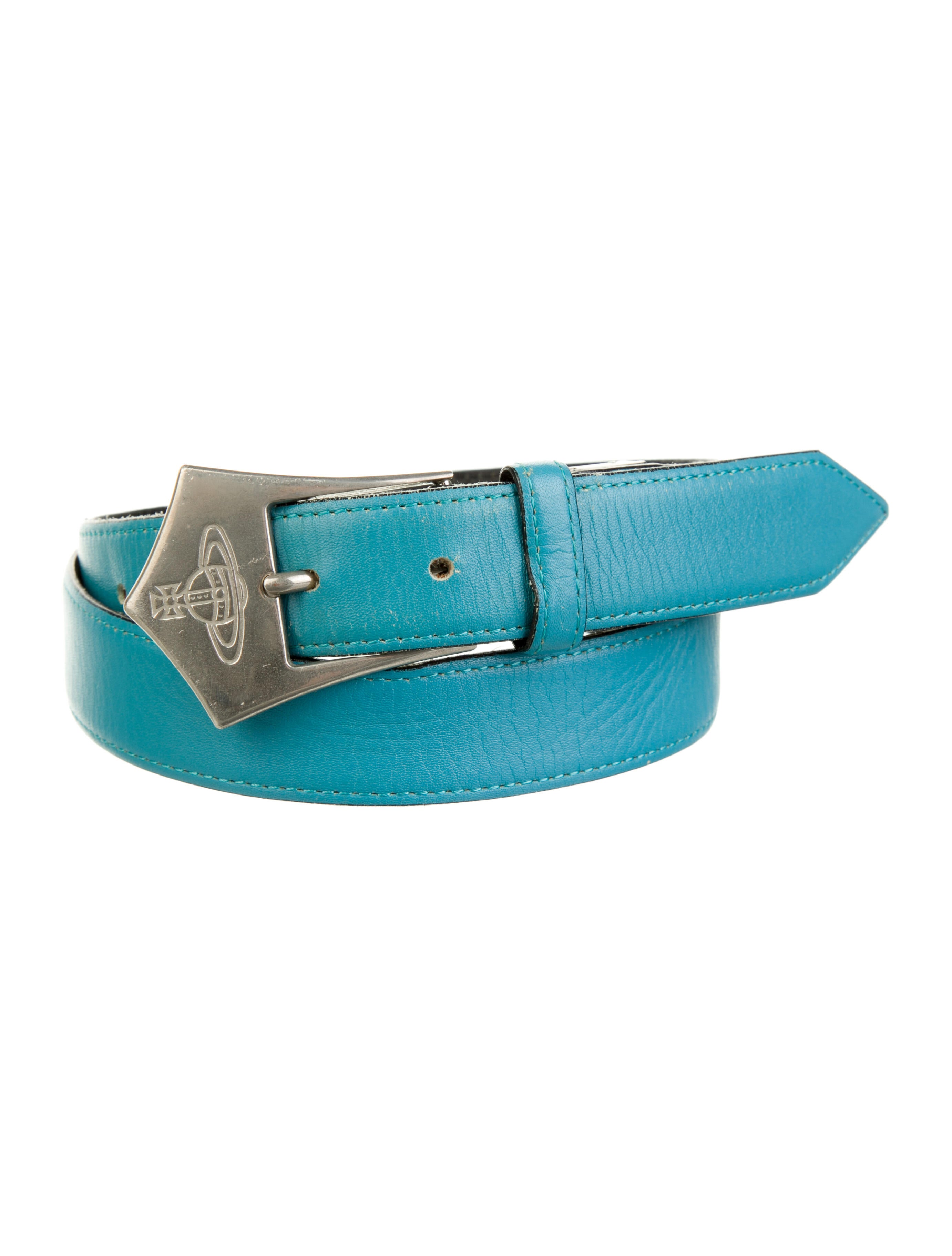 Vivienne Westwood Leather Belt Blue Belts, Accessories VIV32392 The RealReal