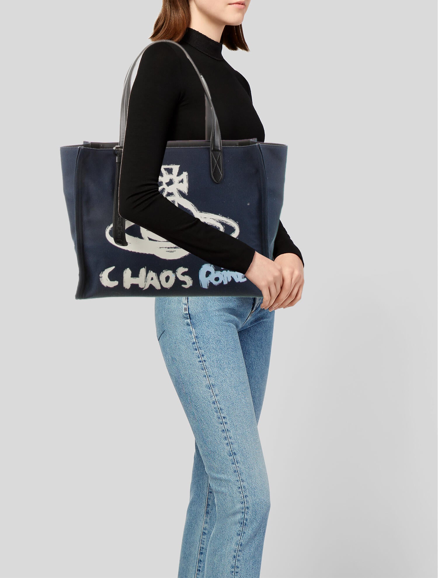 Vivienne Westwood Canvas Tote Bag Blue Totes, Handbags VIV32461