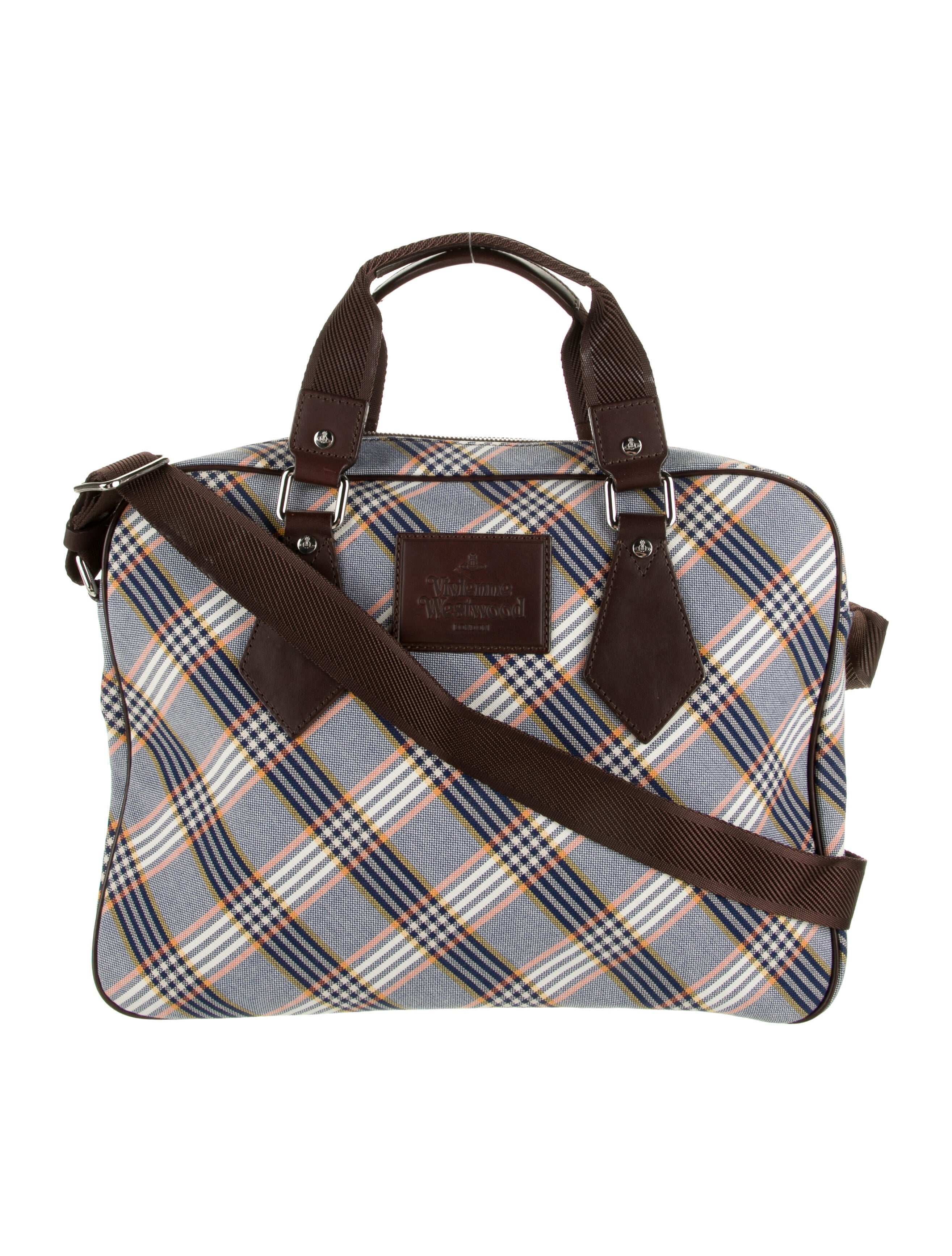 Vivienne Westwood LeatherTrimmed Canvas Messenger Bag Blue Messenger